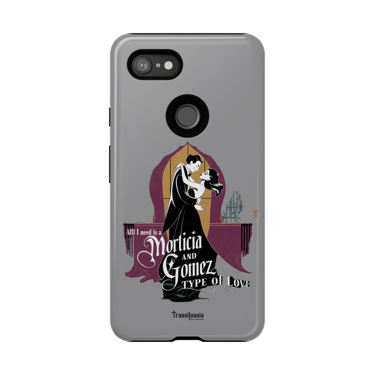 Morticia and Gomez Love Phone Case - Stylish Tough Protection with Gothic Charm