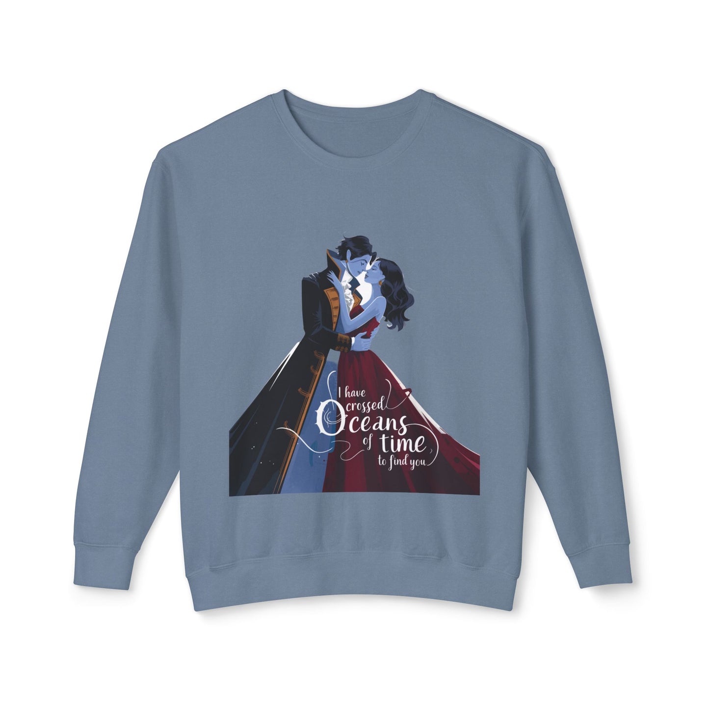 Love Across Time Crewneck Sweatshirt - Unisex Romantic Design
