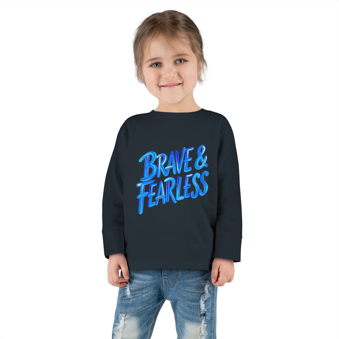 Little Monsters | Brave Fearless | Toddler Long Sleeve Tee | Fun Kids Shirt, Cute Outfit, Playtime Apparel