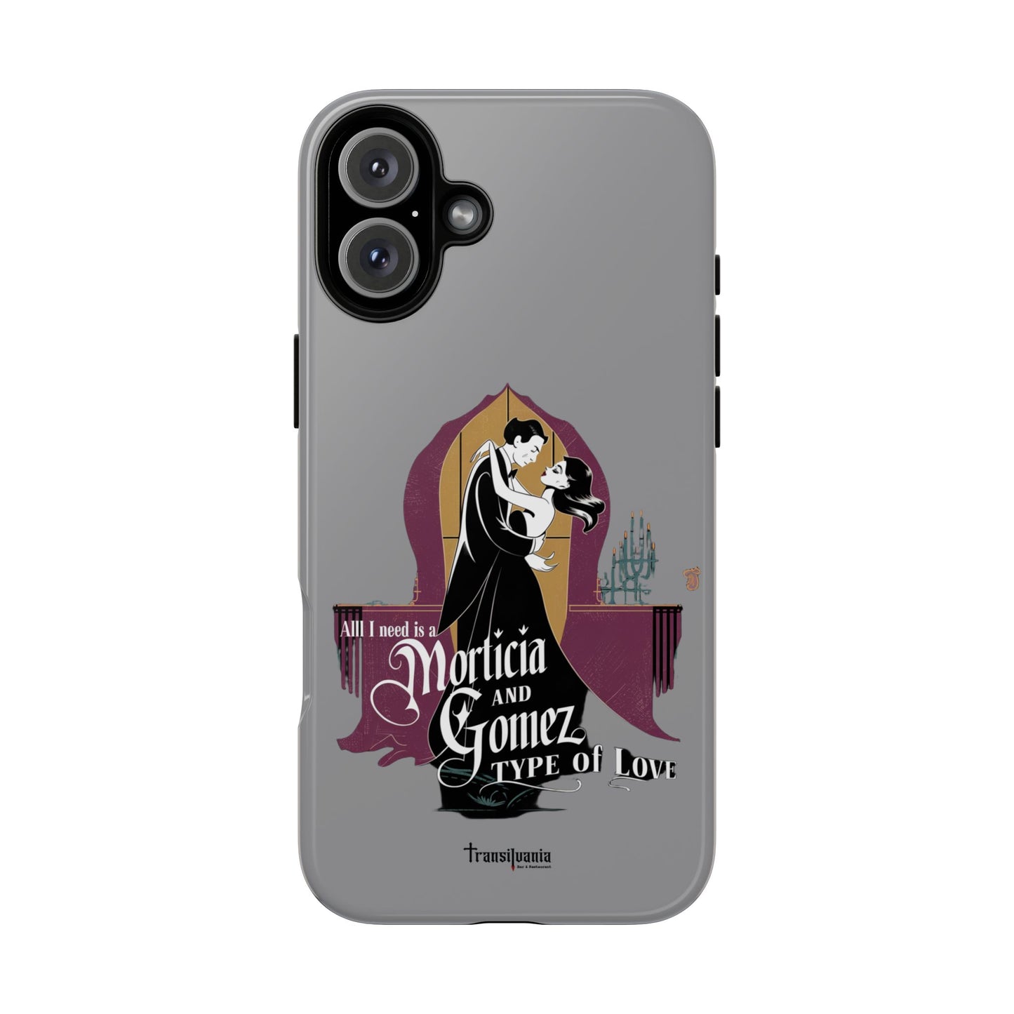 Morticia and Gomez Love Phone Case - Stylish Tough Protection with Gothic Charm