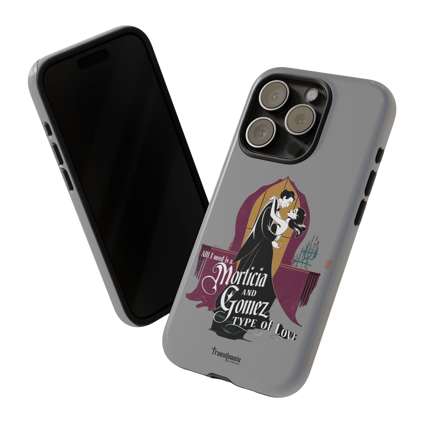 Morticia and Gomez Love Phone Case - Stylish Tough Protection with Gothic Charm
