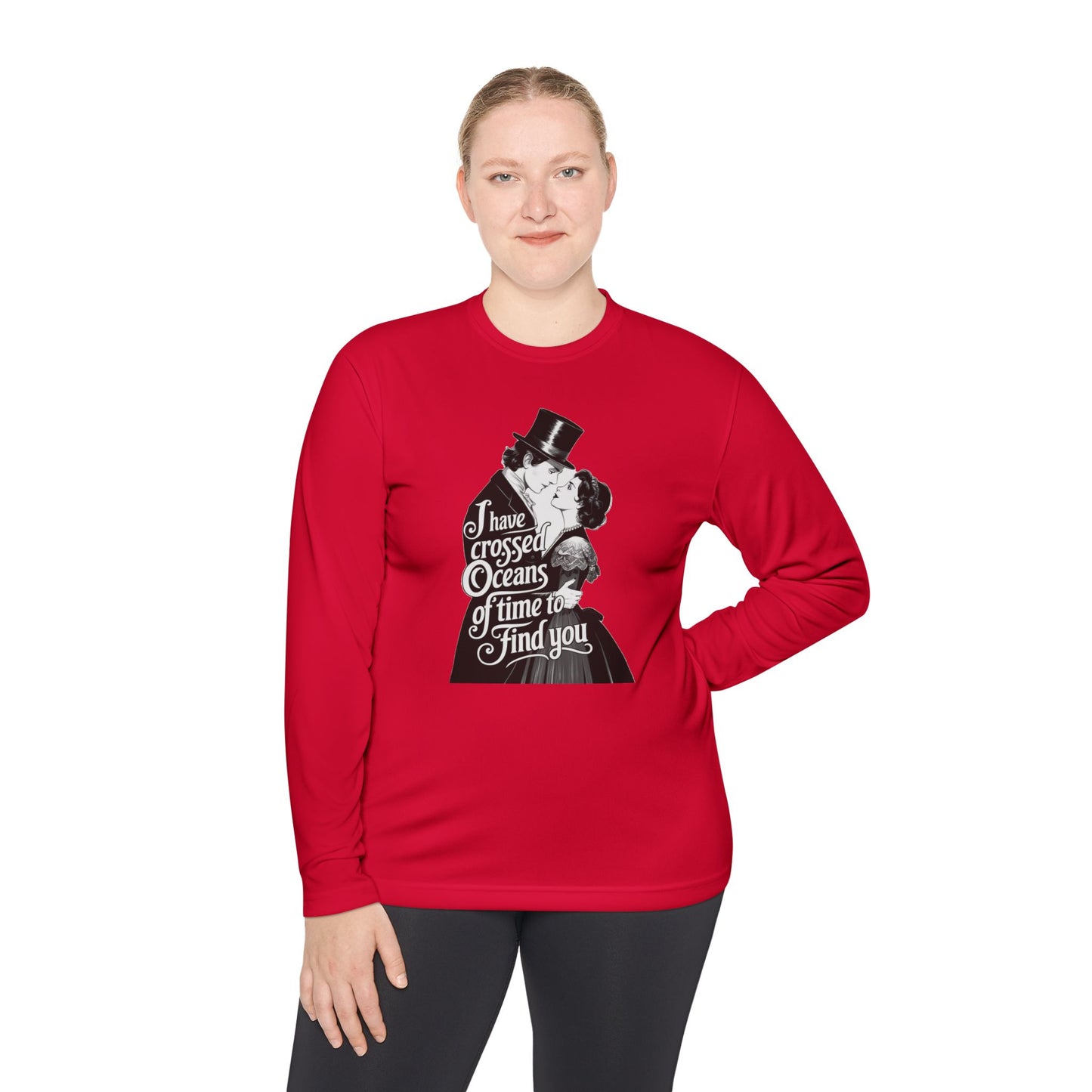 Unisex Lightweight Long Sleeve Tee - 'I Have Crossed Oceans of Time to Find You' Design