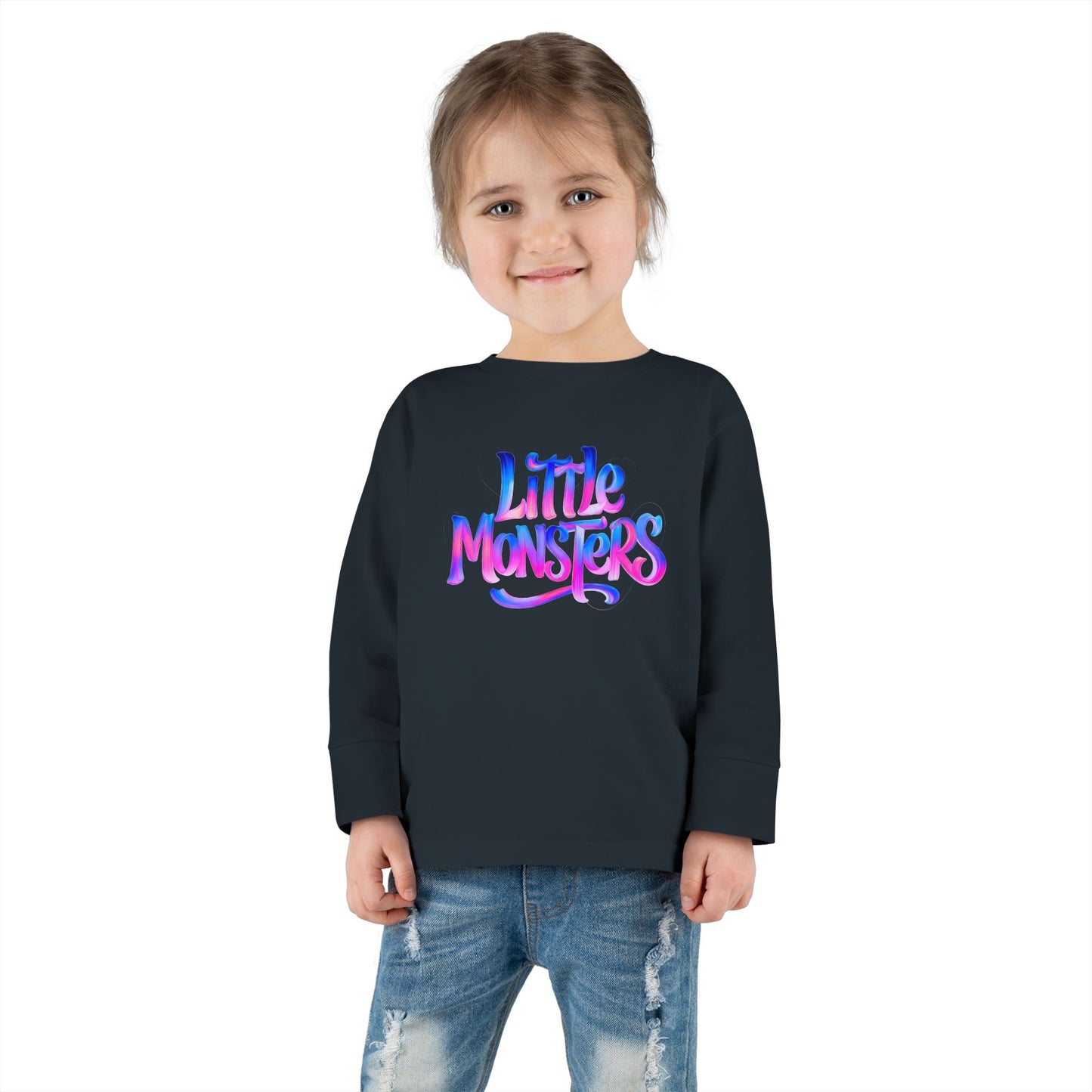 Little Monsters | Flag Collection | Toddler Long Sleeve Tee | Fun Kids Shirt, Cute Outfit, Playtime Apparel