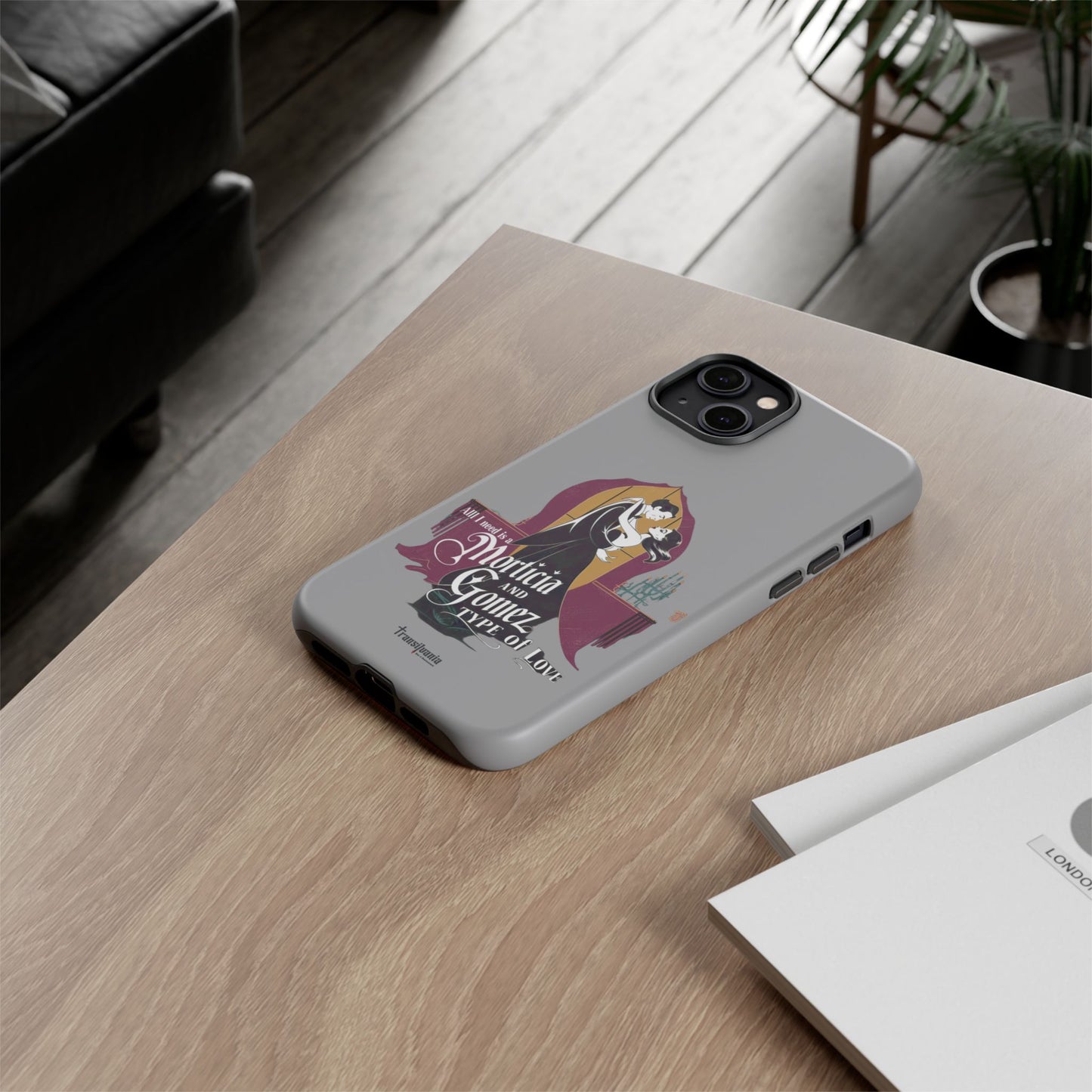 Morticia and Gomez Love Phone Case - Stylish Tough Protection with Gothic Charm