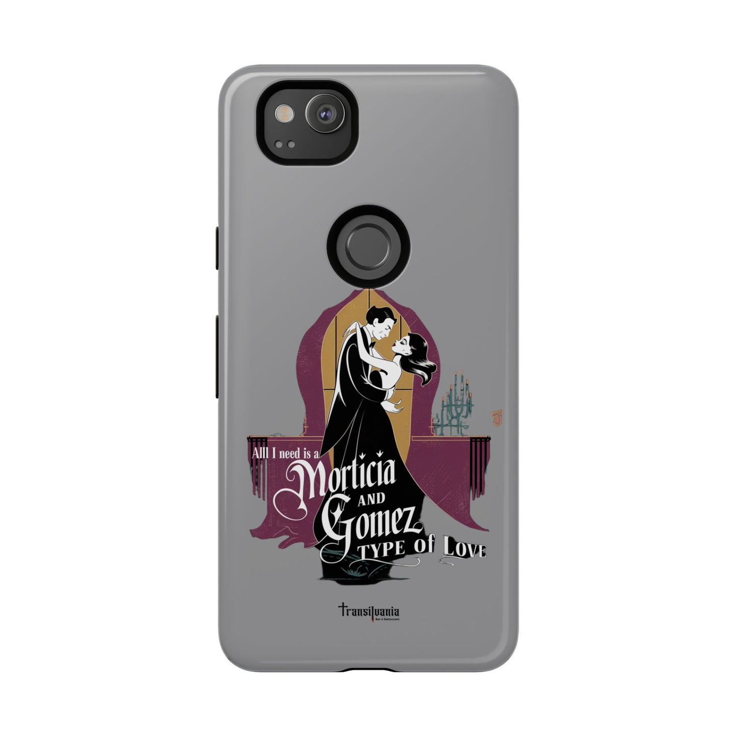 Morticia and Gomez Love Phone Case - Stylish Tough Protection with Gothic Charm