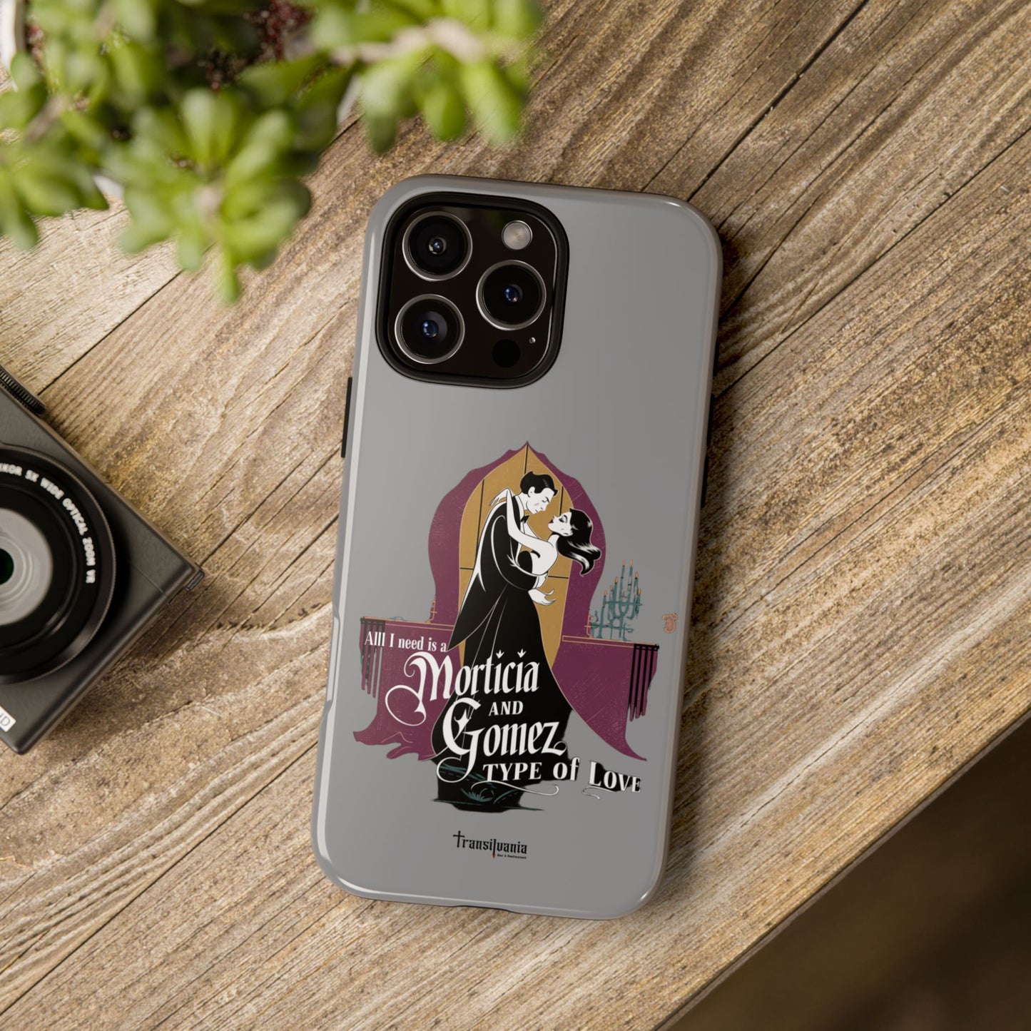 Morticia and Gomez Love Phone Case - Stylish Tough Protection with Gothic Charm
