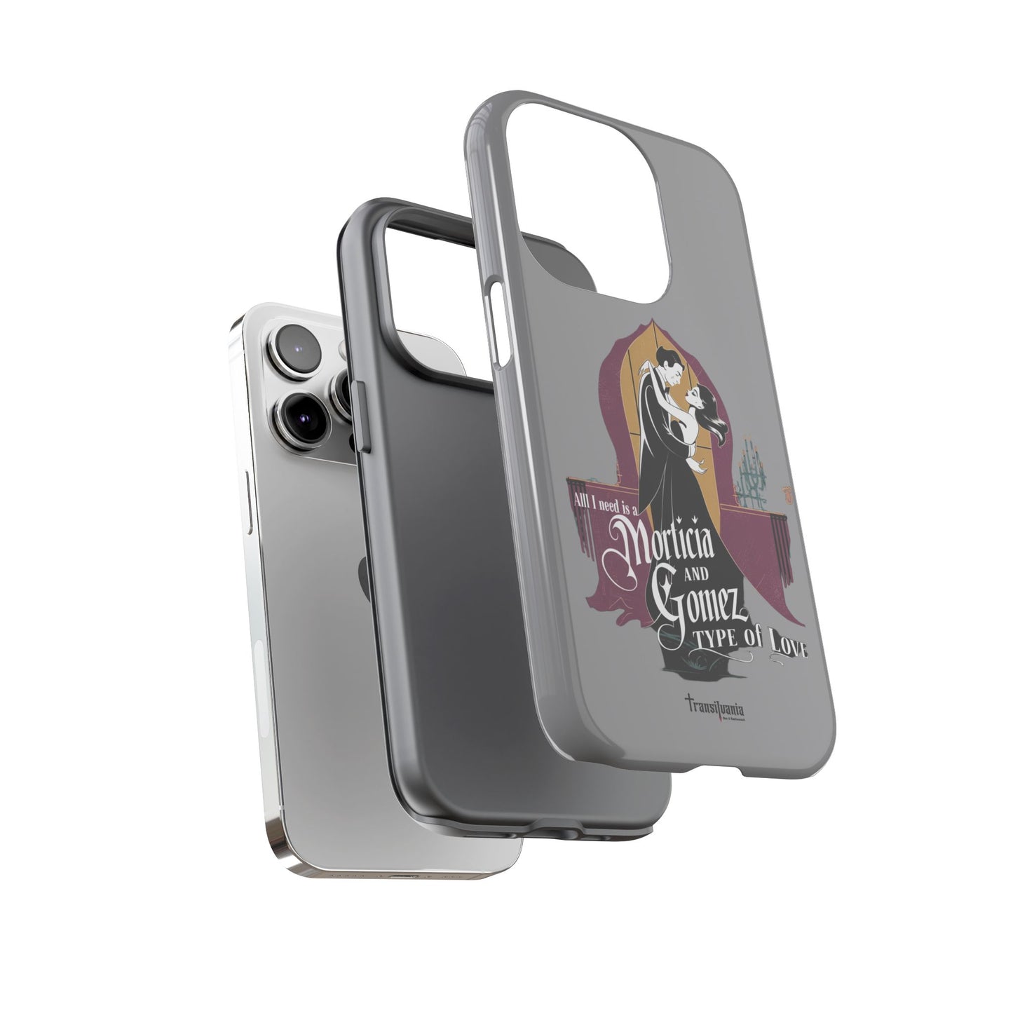 Morticia and Gomez Love Phone Case - Stylish Tough Protection with Gothic Charm