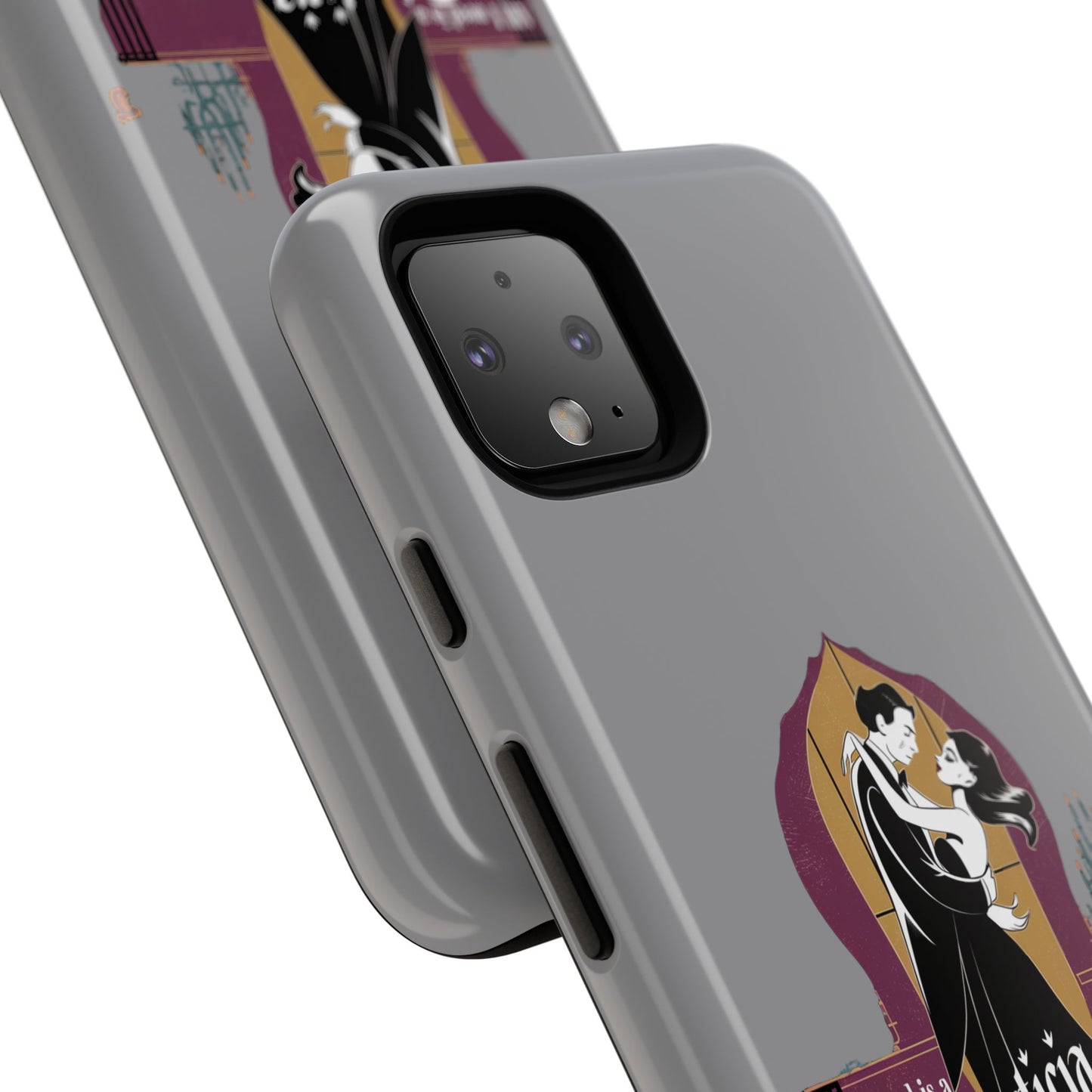 Morticia and Gomez Love Phone Case - Stylish Tough Protection with Gothic Charm
