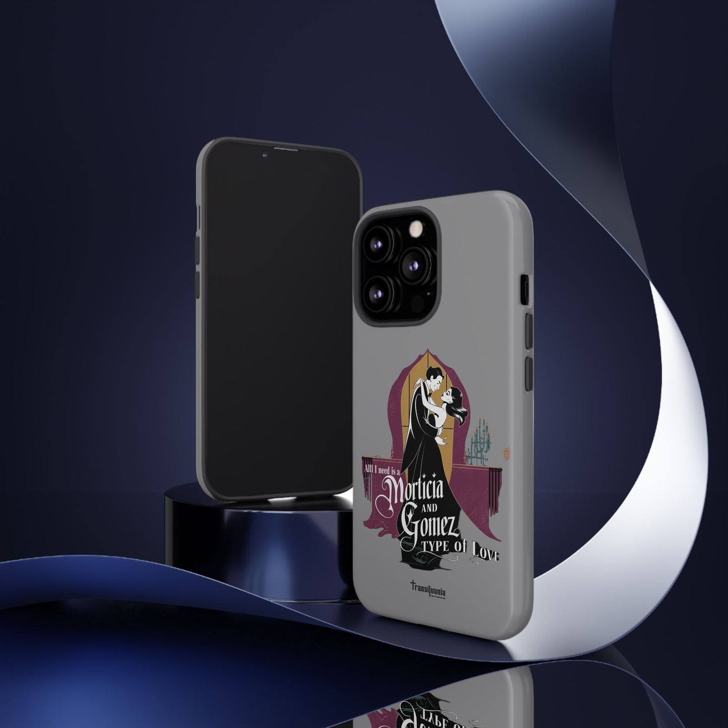 Morticia and Gomez Love Phone Case - Stylish Tough Protection with Gothic Charm