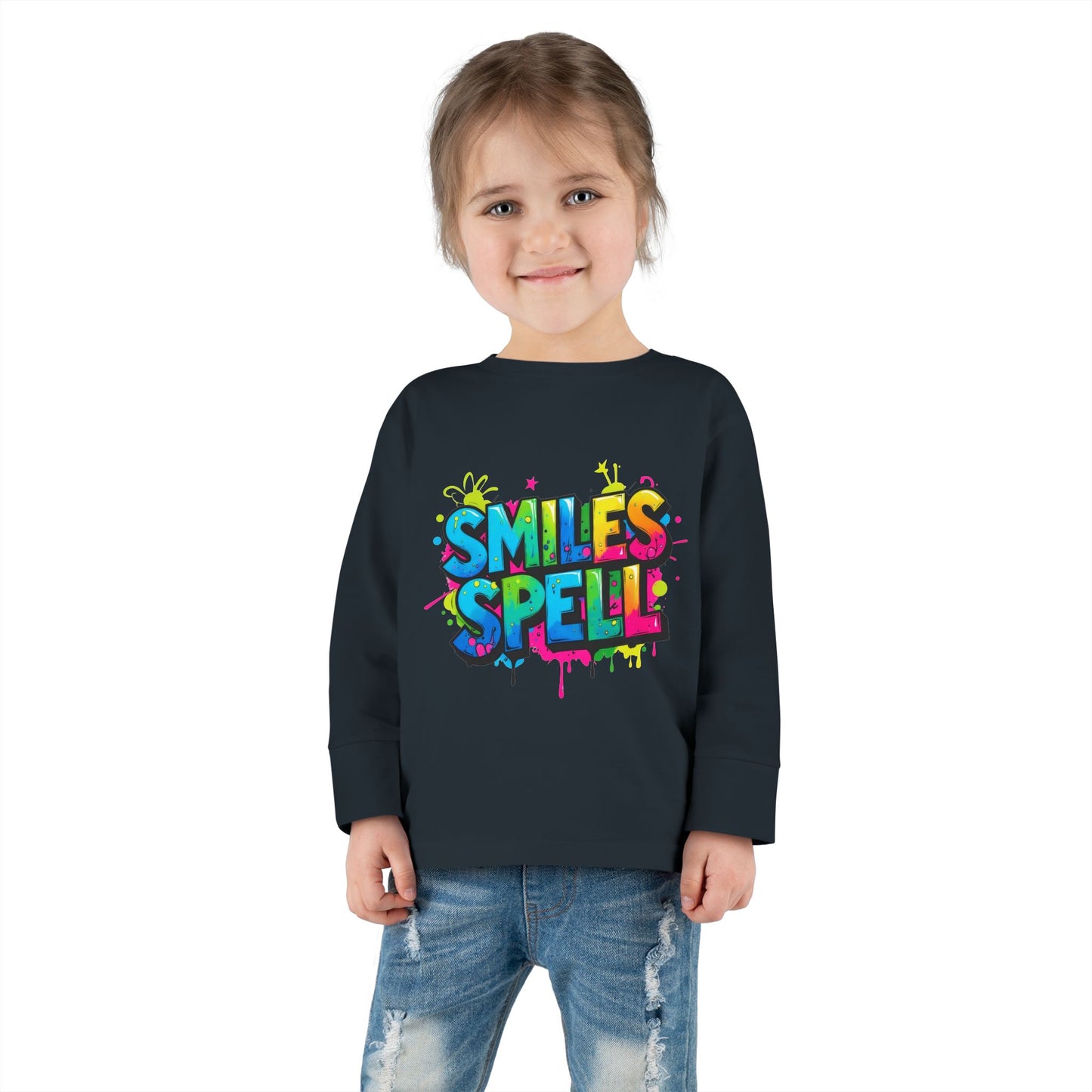 Little Monsters | Smiles Spell | Toddler Long Sleeve Tee | Fun Kids Shirt, Cute Outfit, Playtime Apparel