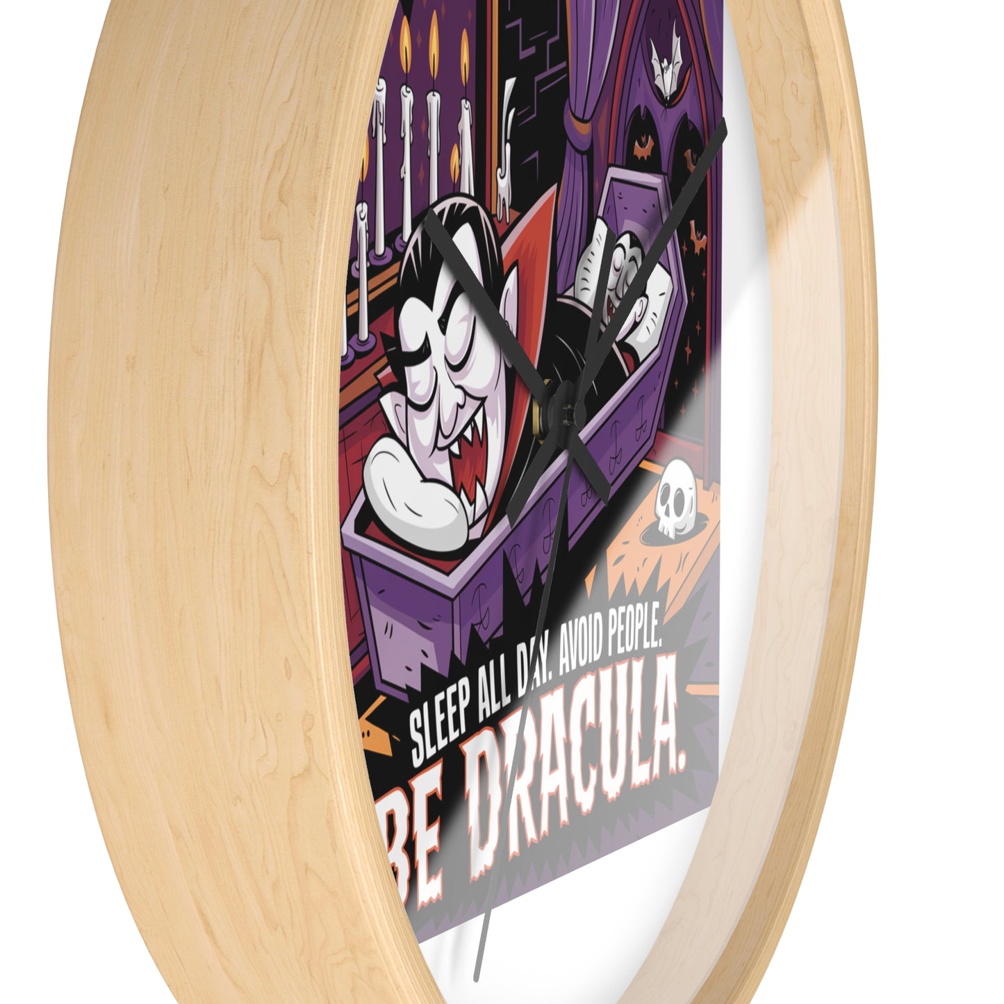 Be Dracula Wall Clock - Fun Halloween Decor for Vampire Lovers