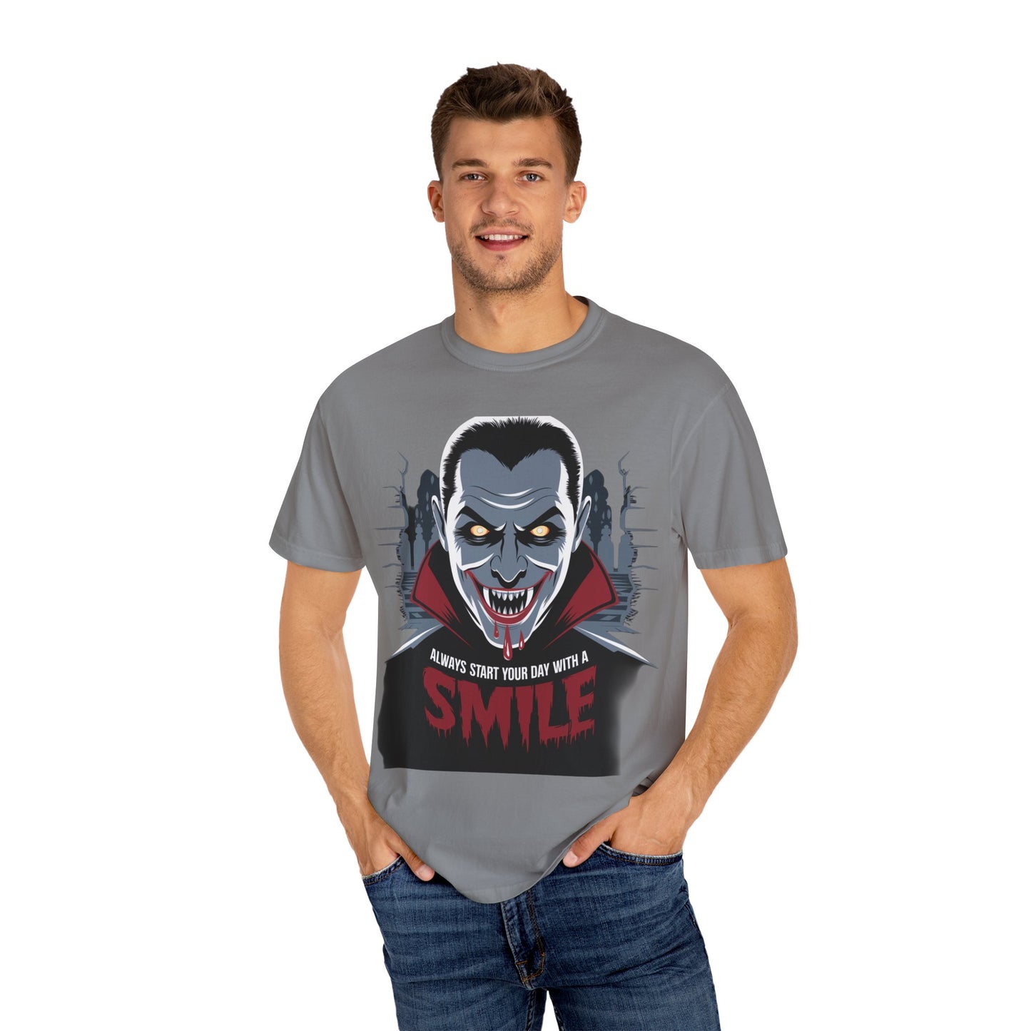 Vampire Smile Unisex Tee - Perfect for Halloween and Horror Fans