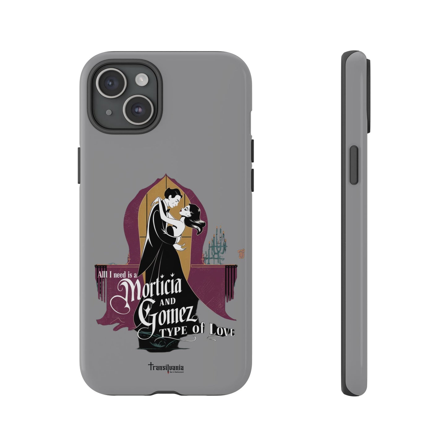 Morticia and Gomez Love Phone Case - Stylish Tough Protection with Gothic Charm