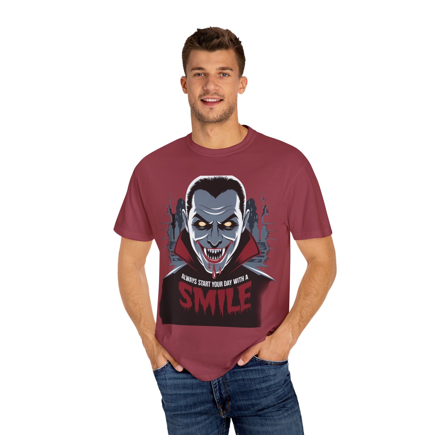Vampire Smile Unisex Tee - Perfect for Halloween and Horror Fans