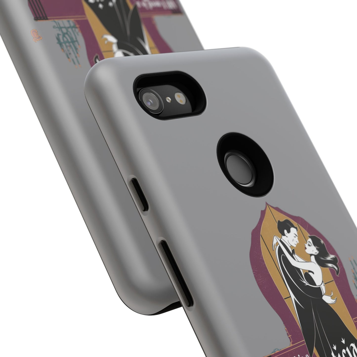 Morticia and Gomez Love Phone Case - Stylish Tough Protection with Gothic Charm