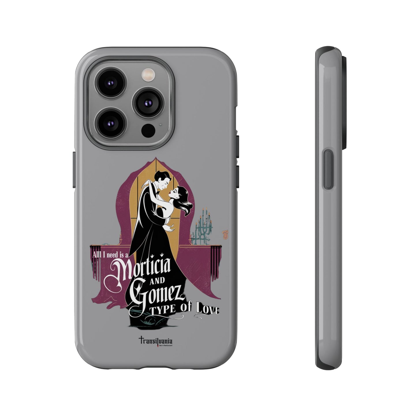 Morticia and Gomez Love Phone Case - Stylish Tough Protection with Gothic Charm