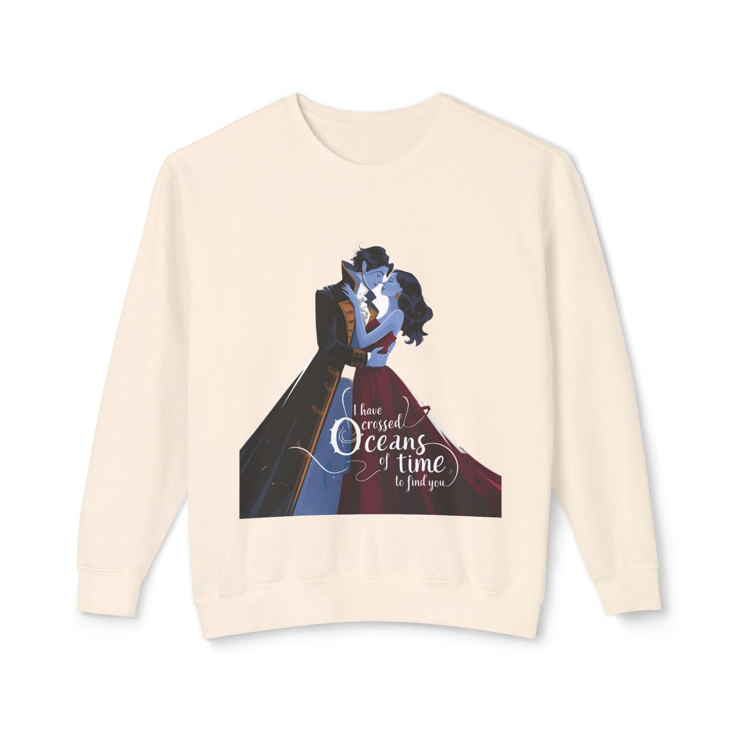 Love Across Time Crewneck Sweatshirt - Unisex Romantic Design
