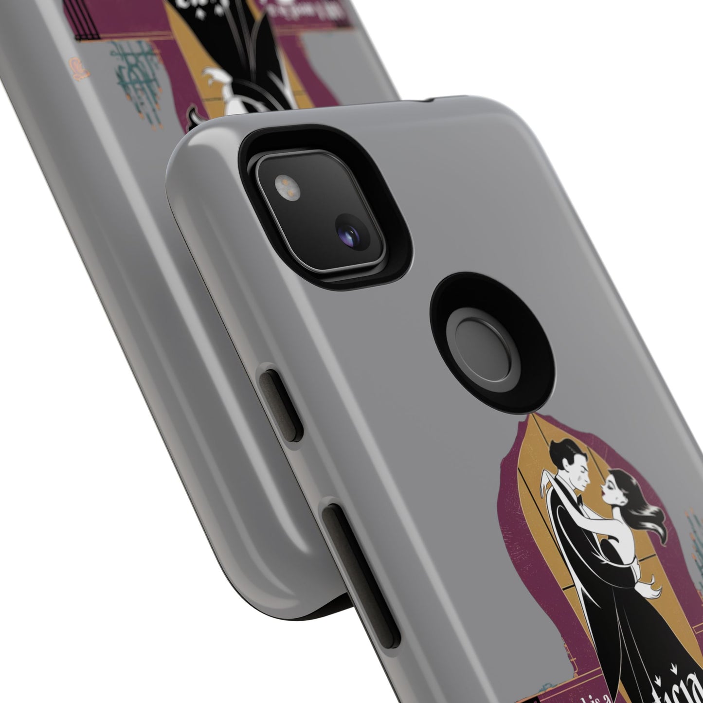 Morticia and Gomez Love Phone Case - Stylish Tough Protection with Gothic Charm