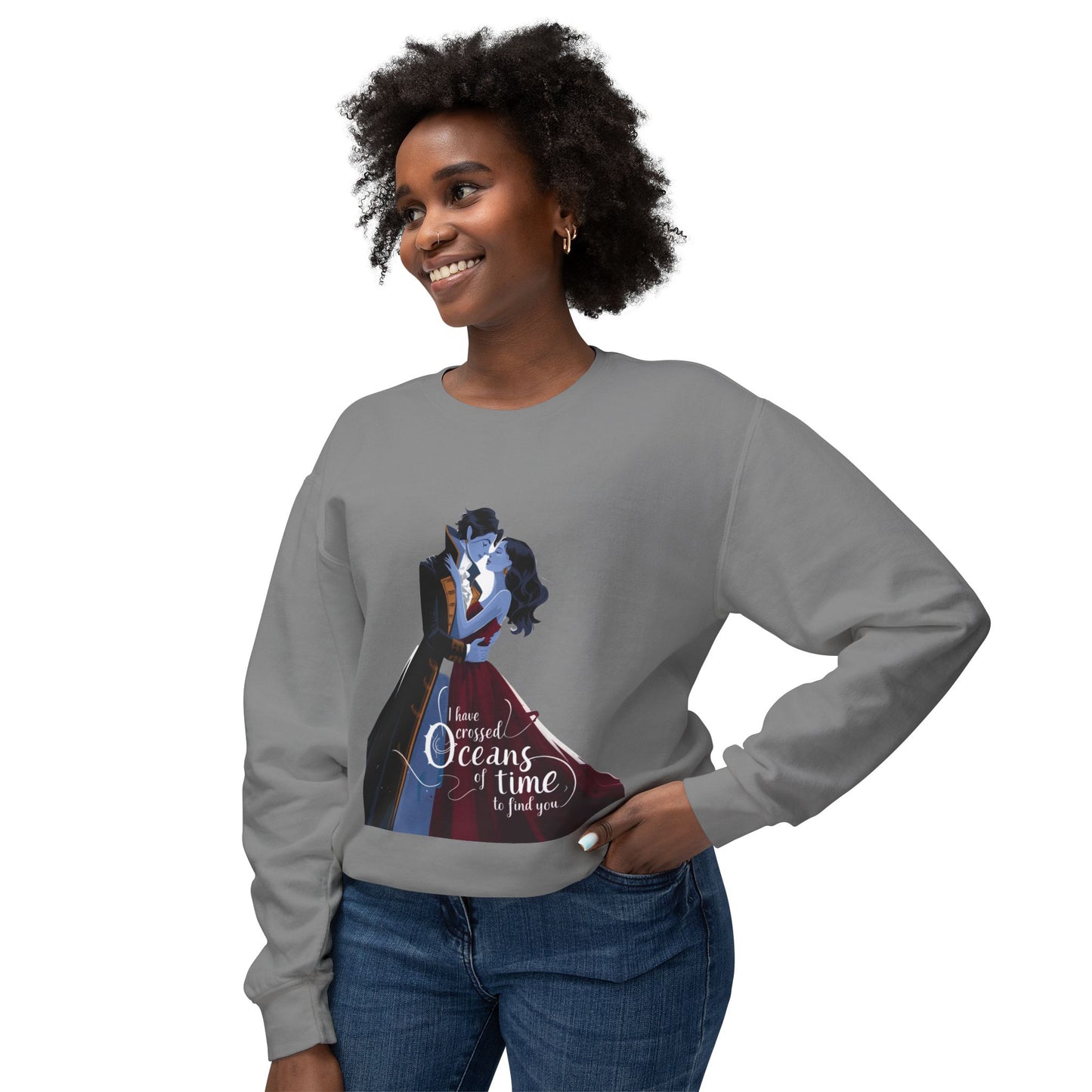 Love Across Time Crewneck Sweatshirt - Unisex Romantic Design