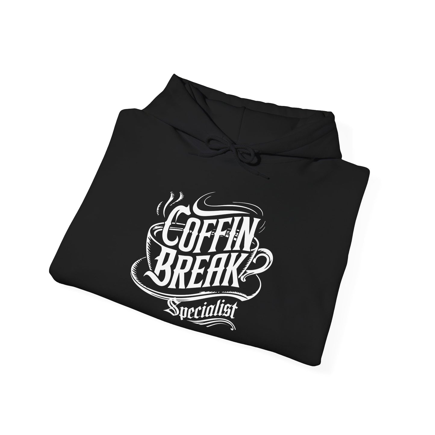 Coffin Break Specialist Unisex Heavy Blend Hoodie - Perfect for Eerie Evenings and Halloween Celebrations