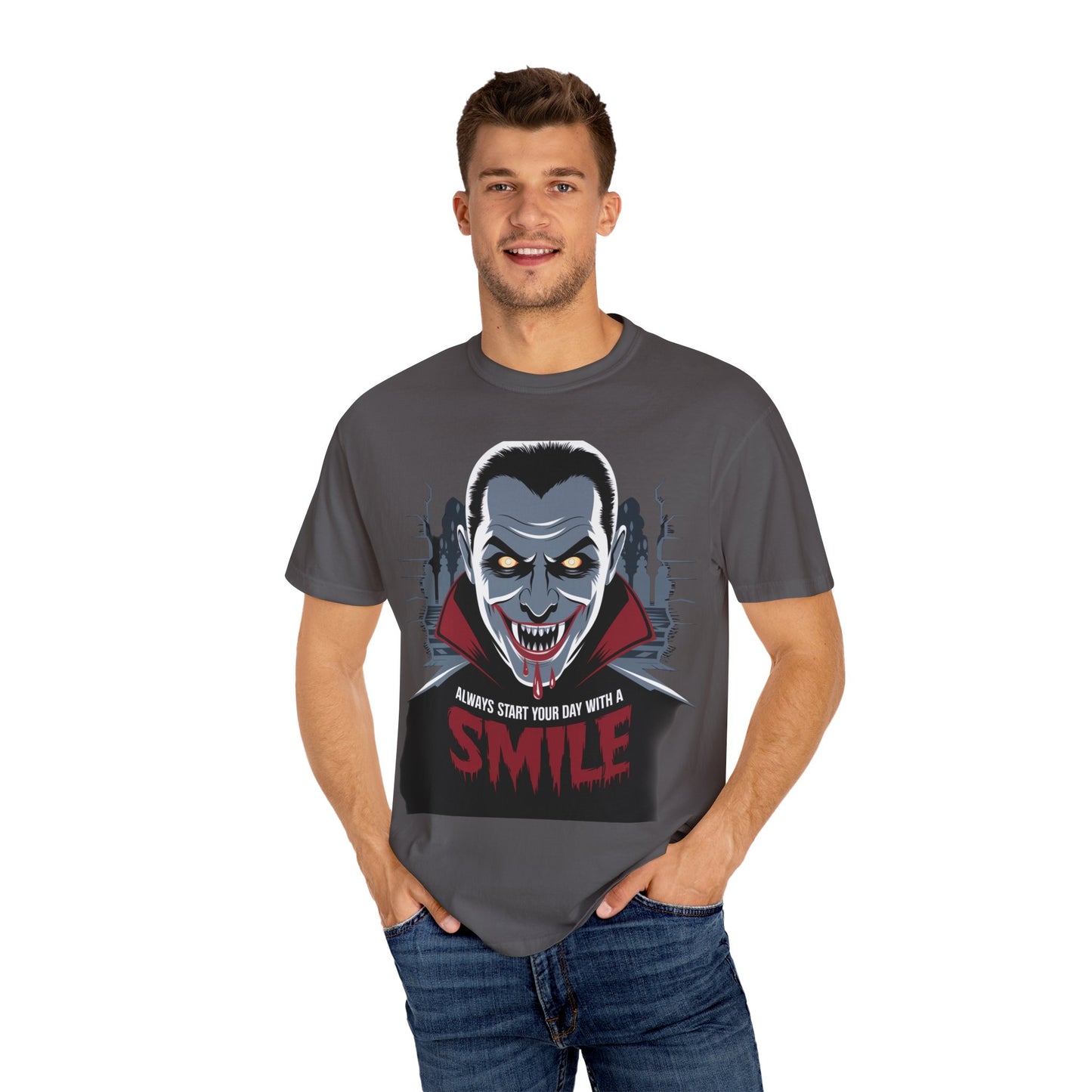 Vampire Smile Unisex Tee - Perfect for Halloween and Horror Fans