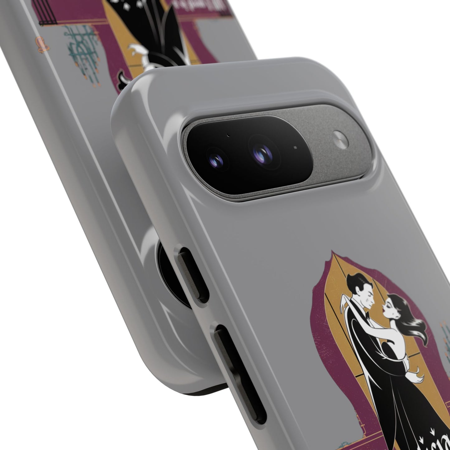 Morticia and Gomez Love Phone Case - Stylish Tough Protection with Gothic Charm