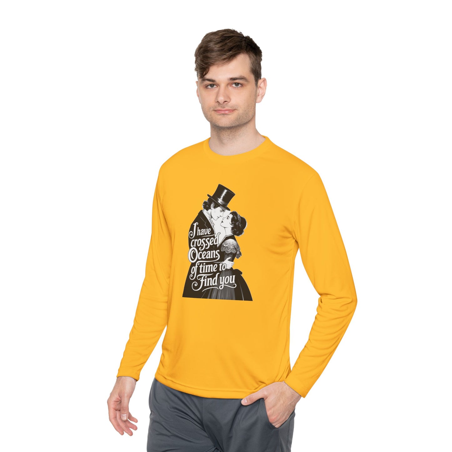 Unisex Lightweight Long Sleeve Tee - 'I Have Crossed Oceans of Time to Find You' Design