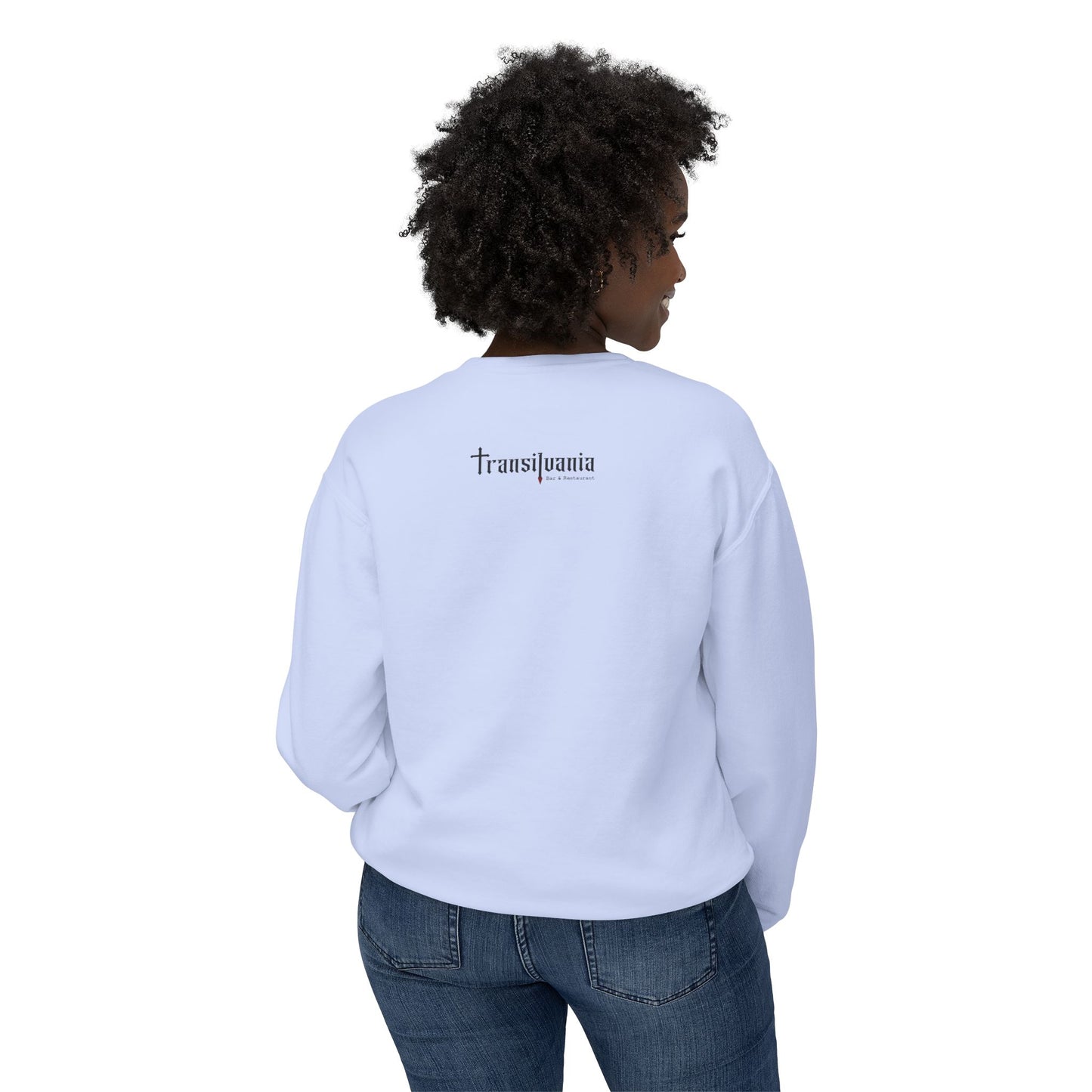 Unisex Halloween Vampire Crewneck Sweatshirt - 'Always Start Your Day with a Smile'