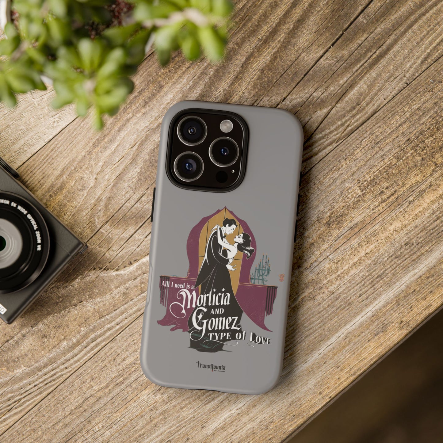 Morticia and Gomez Love Phone Case - Stylish Tough Protection with Gothic Charm