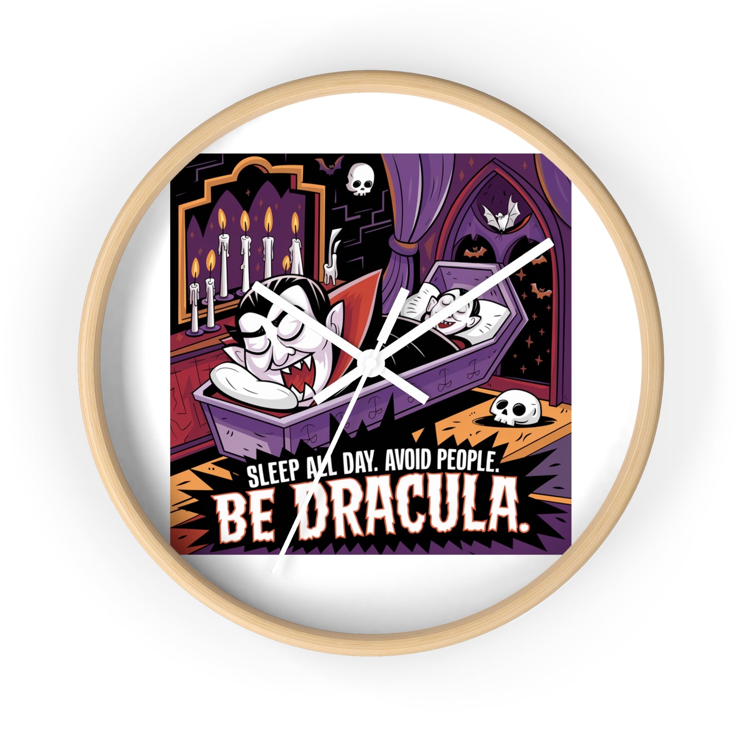 Be Dracula Wall Clock - Fun Halloween Decor for Vampire Lovers