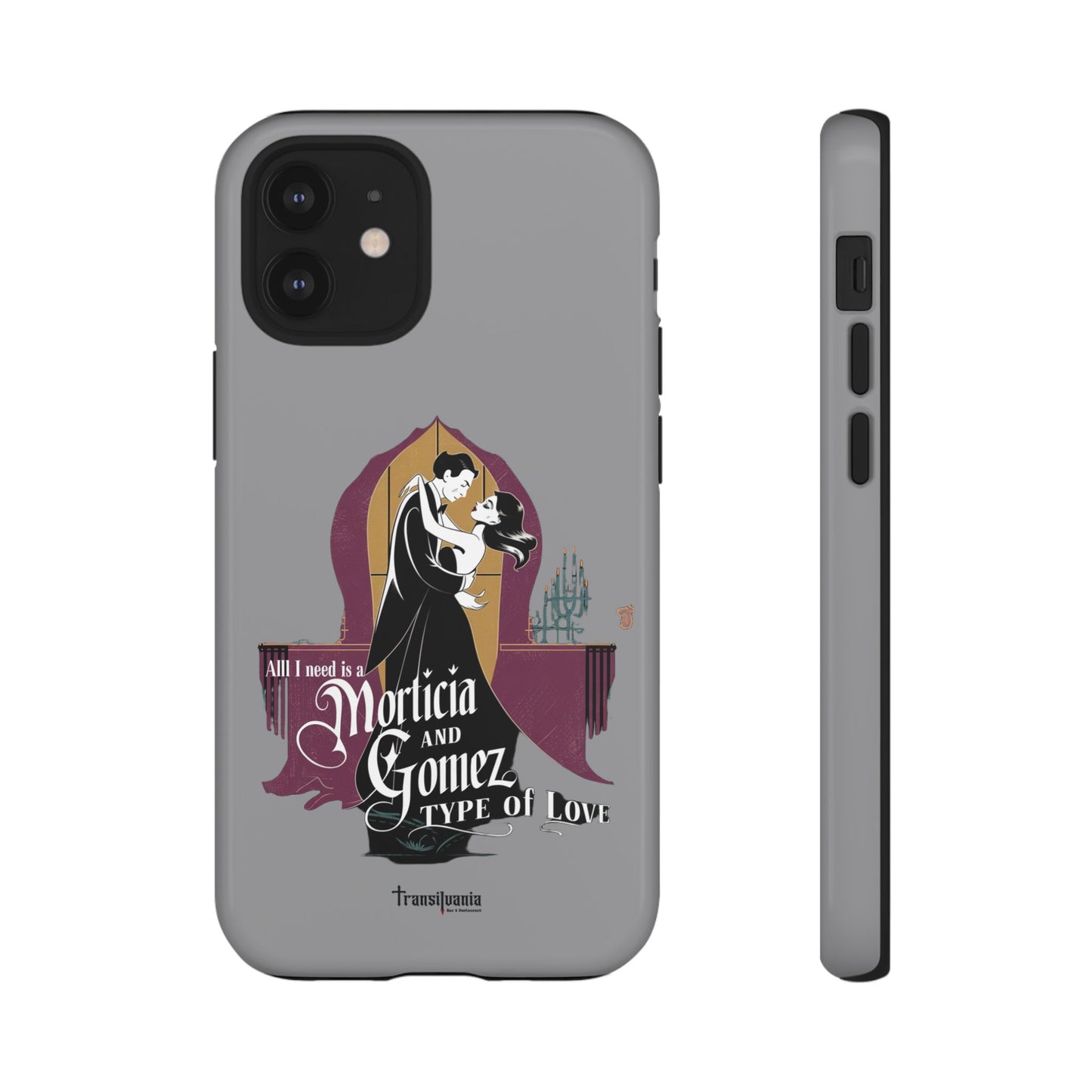 Morticia and Gomez Love Phone Case - Stylish Tough Protection with Gothic Charm
