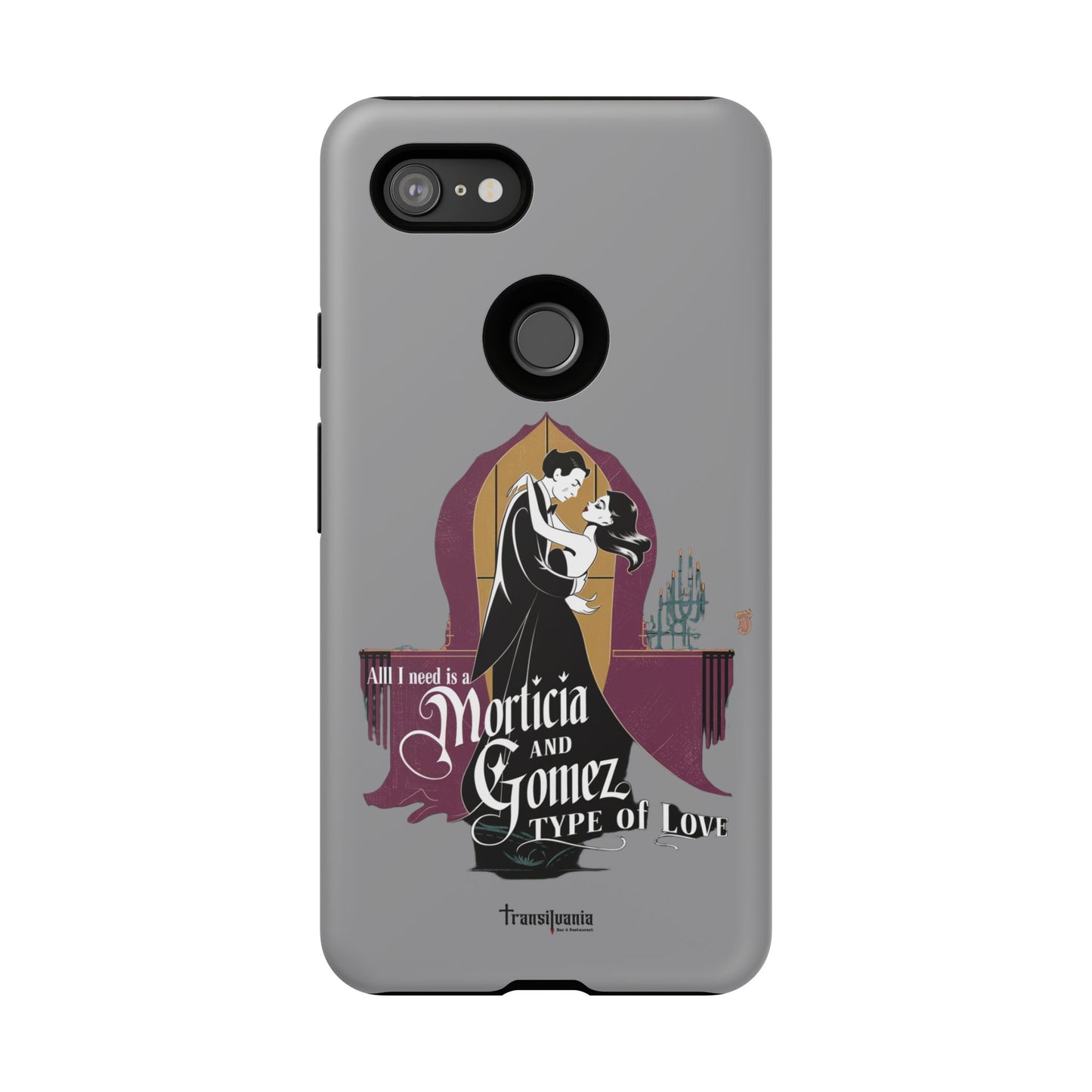 Morticia and Gomez Love Phone Case - Stylish Tough Protection with Gothic Charm