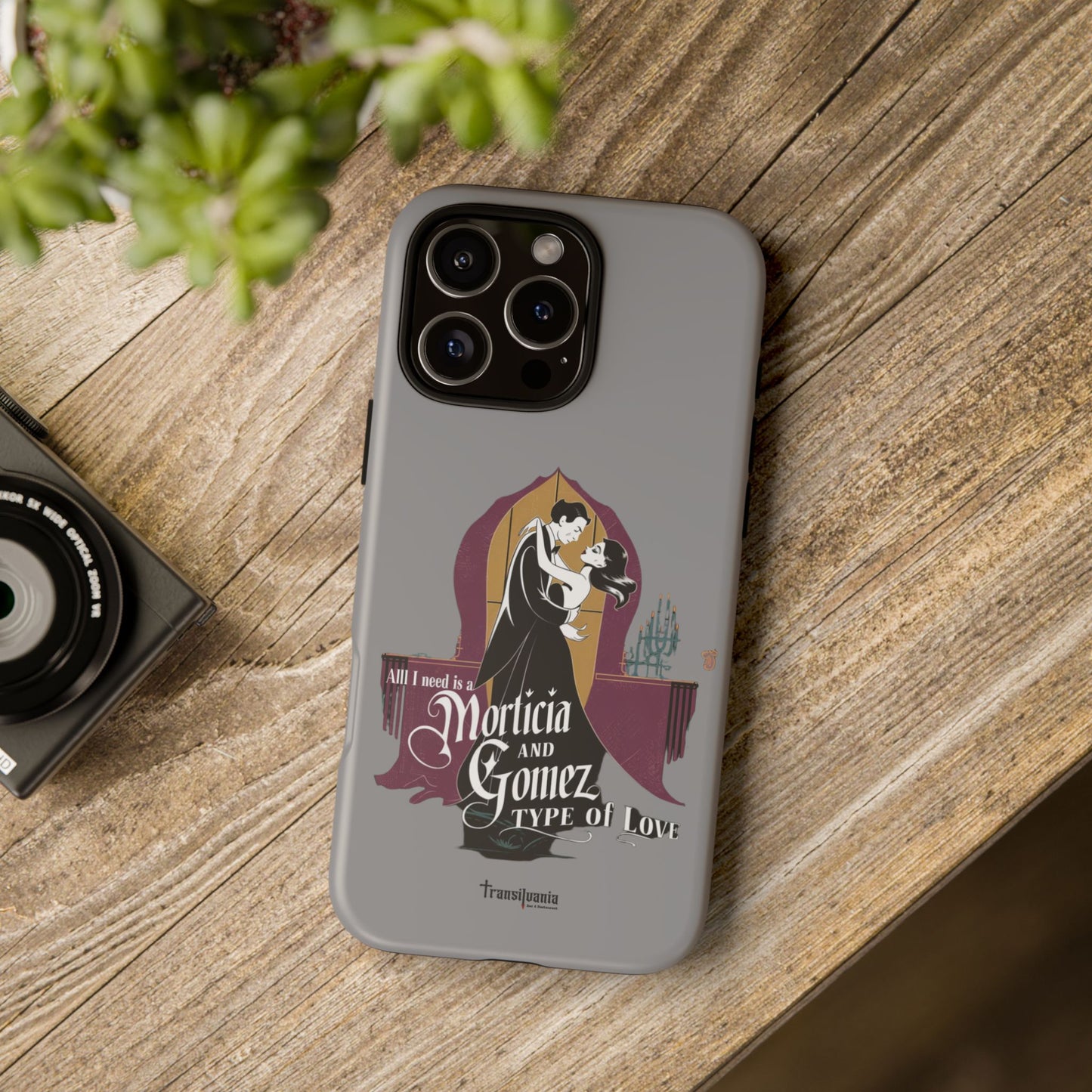 Morticia and Gomez Love Phone Case - Stylish Tough Protection with Gothic Charm