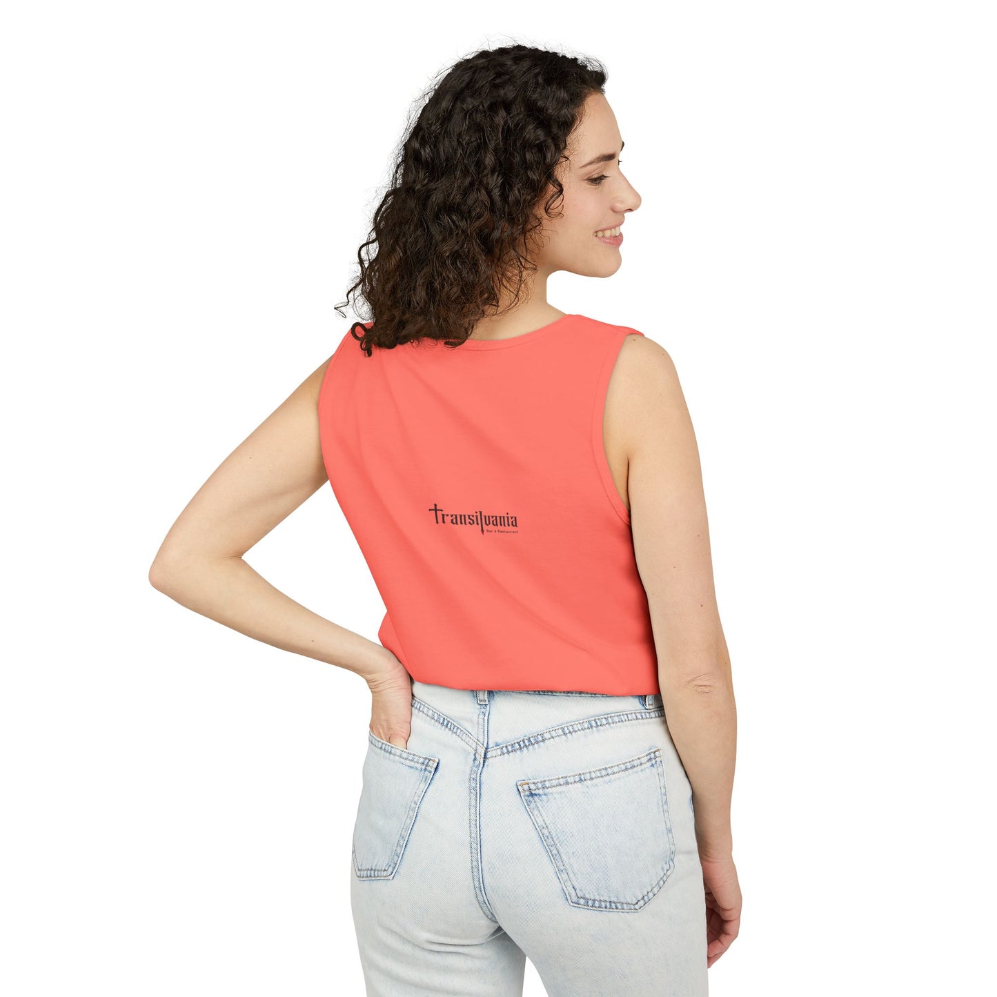 Funny Witches Date Tank Top - Unisex Garment-Dyed Tee for Halloween