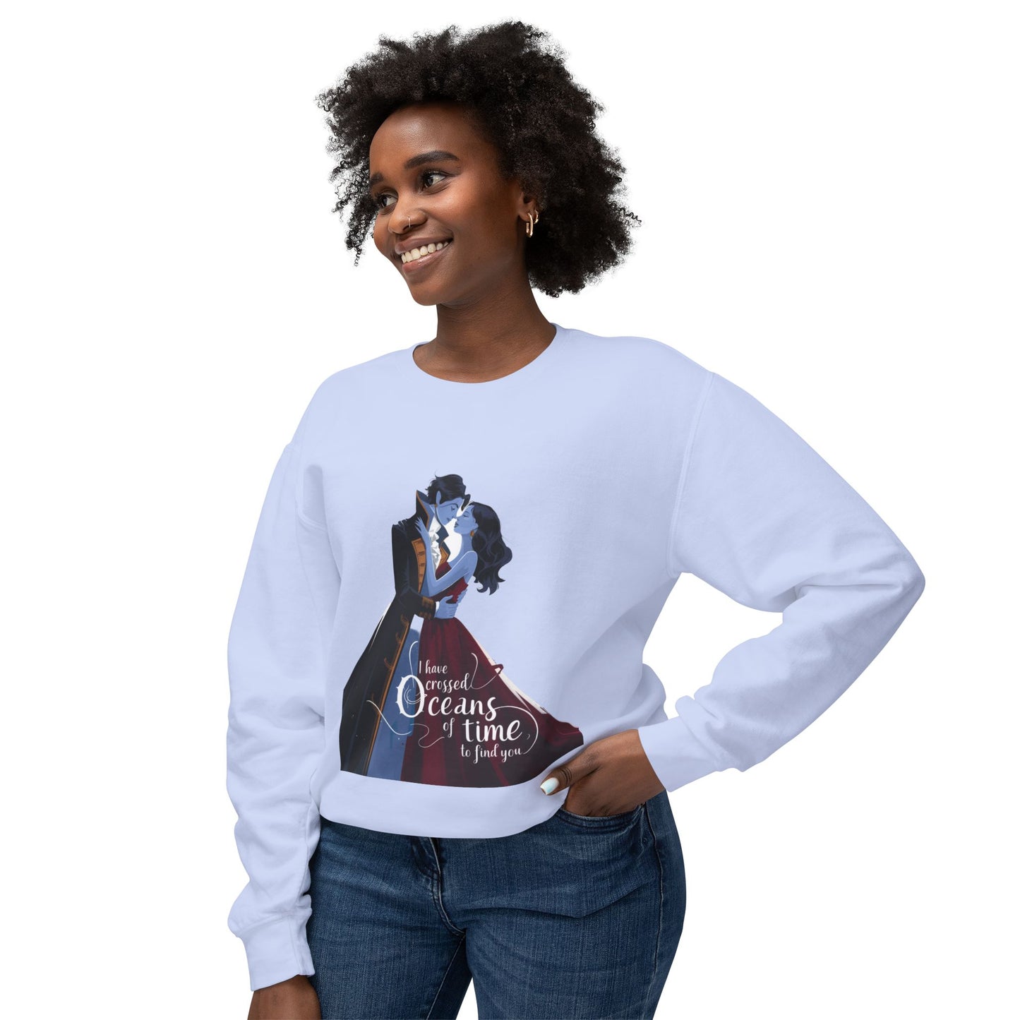 Love Across Time Crewneck Sweatshirt - Unisex Romantic Design