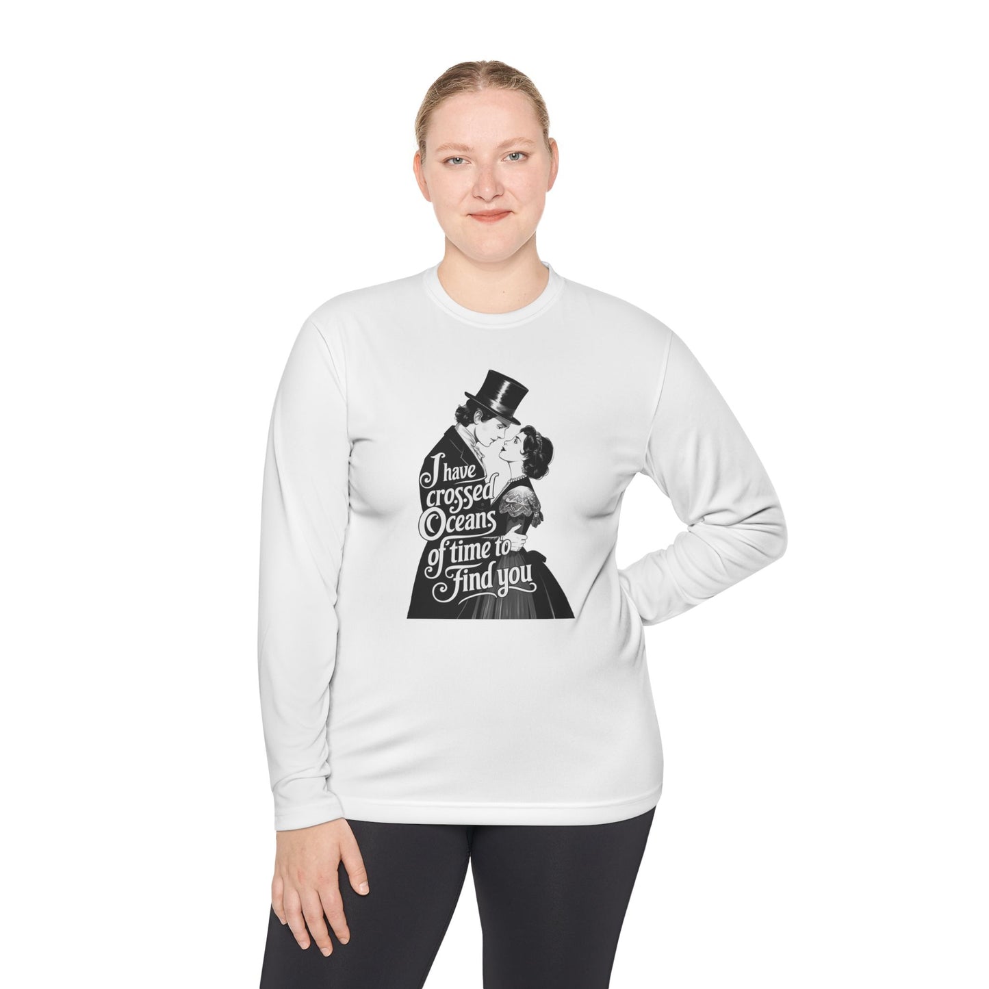 Unisex Lightweight Long Sleeve Tee - 'I Have Crossed Oceans of Time to Find You' Design