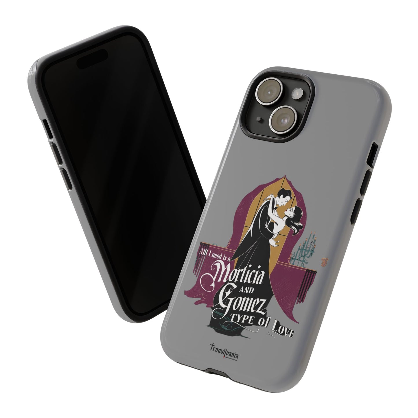 Morticia and Gomez Love Phone Case - Stylish Tough Protection with Gothic Charm