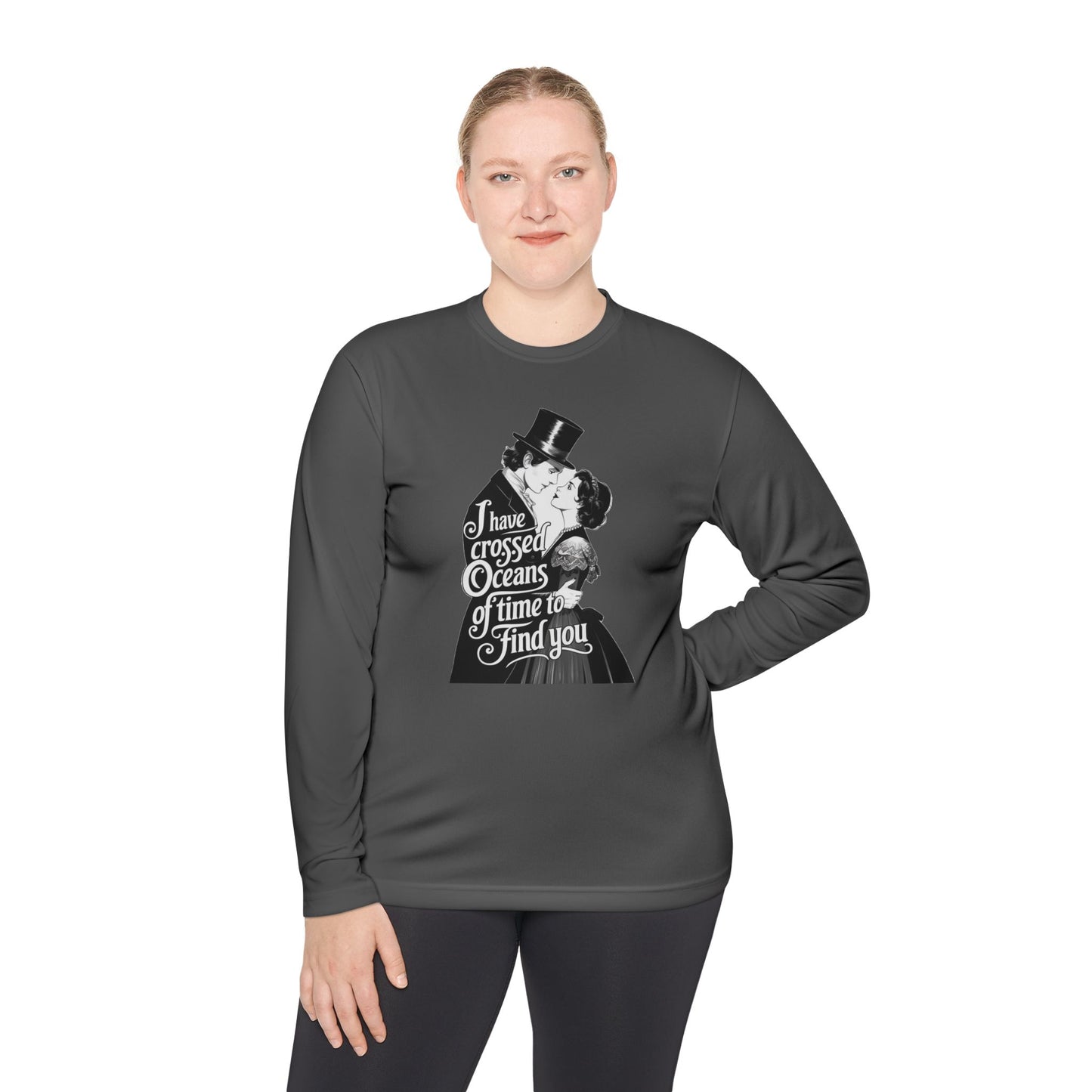 Unisex Lightweight Long Sleeve Tee - 'I Have Crossed Oceans of Time to Find You' Design