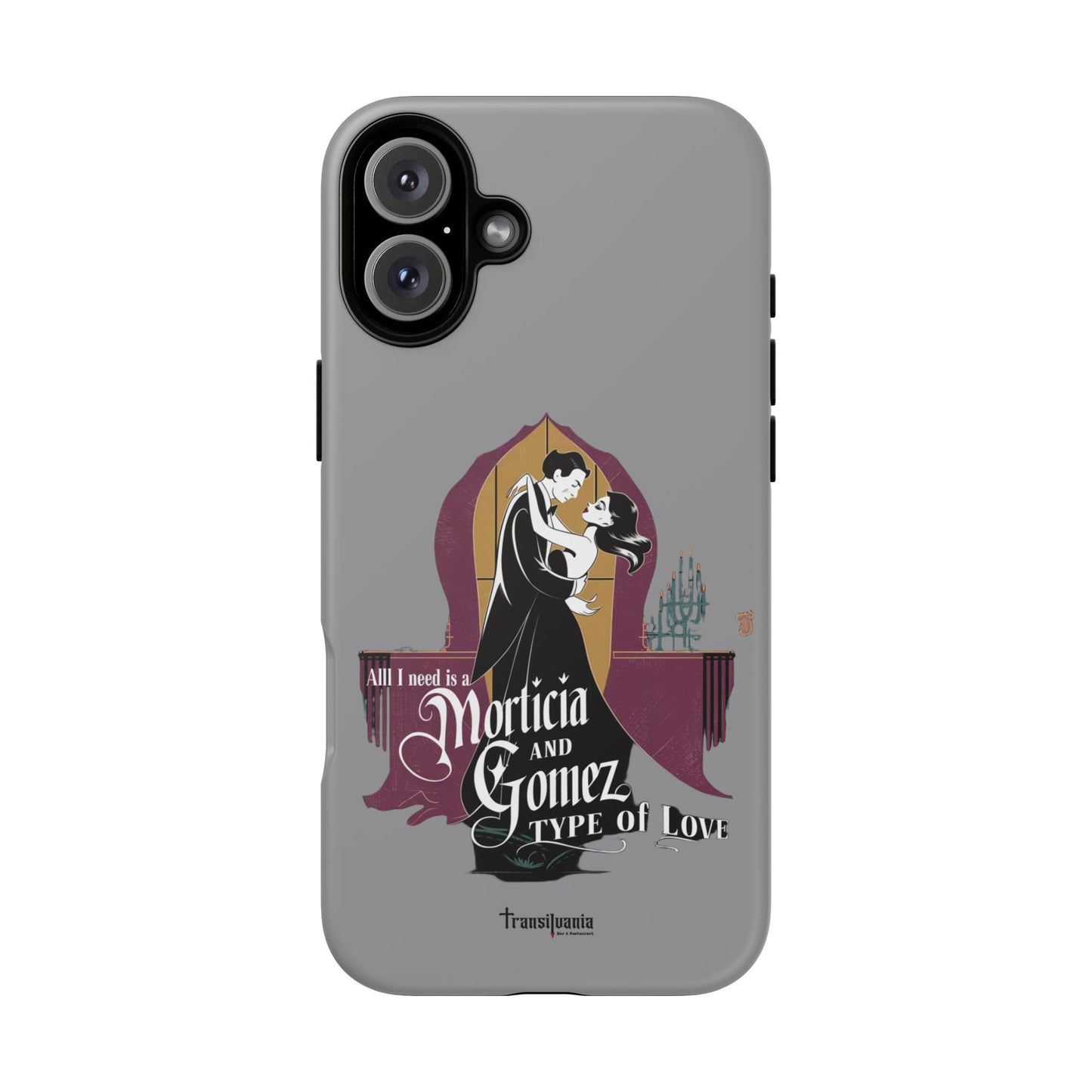Morticia and Gomez Love Phone Case - Stylish Tough Protection with Gothic Charm