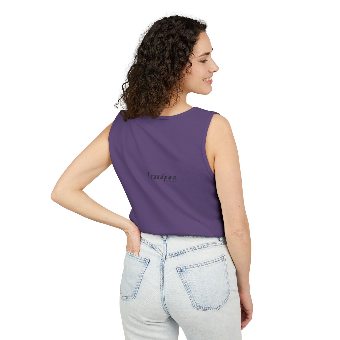 Funny Witches Date Tank Top - Unisex Garment-Dyed Tee for Halloween