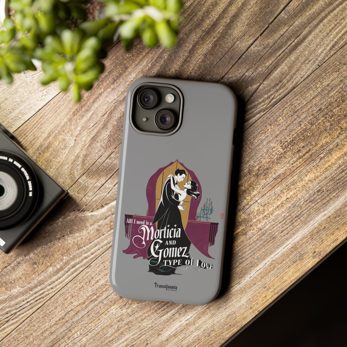 Morticia and Gomez Love Phone Case - Stylish Tough Protection with Gothic Charm