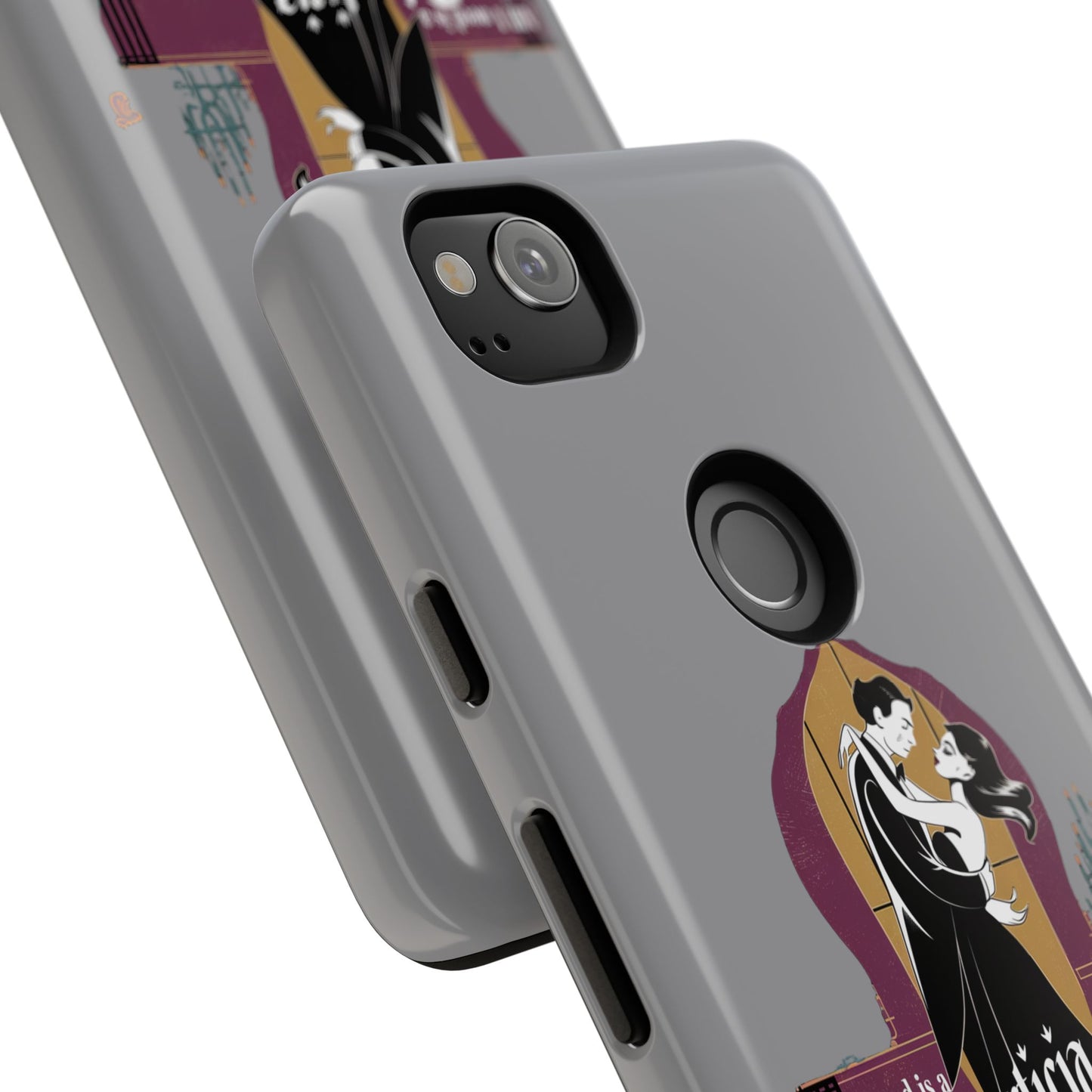Morticia and Gomez Love Phone Case - Stylish Tough Protection with Gothic Charm