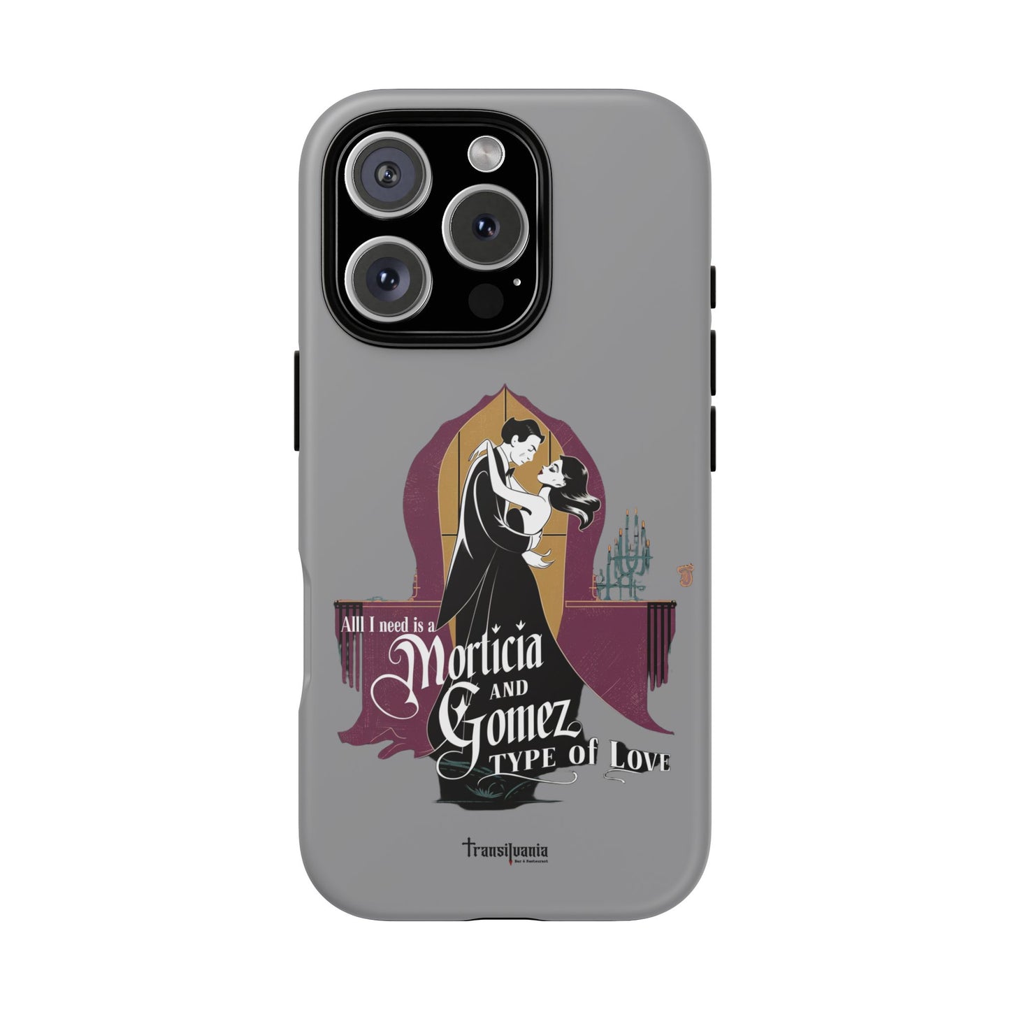 Morticia and Gomez Love Phone Case - Stylish Tough Protection with Gothic Charm
