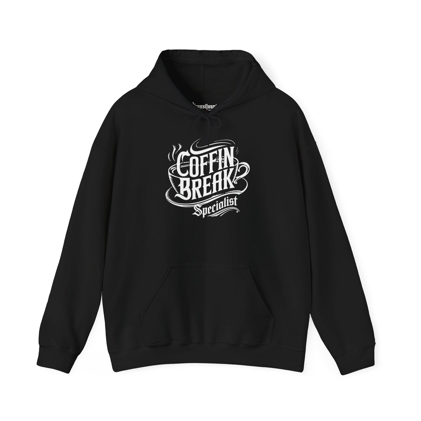 Coffin Break Specialist Unisex Heavy Blend Hoodie - Perfect for Eerie Evenings and Halloween Celebrations