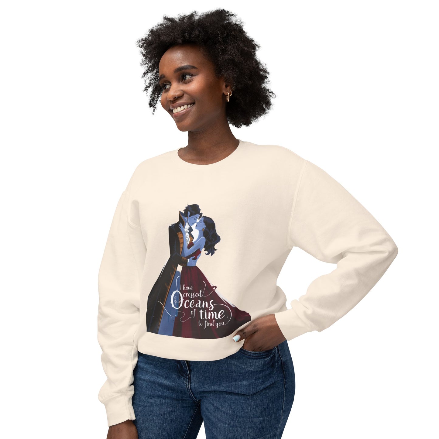 Love Across Time Crewneck Sweatshirt - Unisex Romantic Design