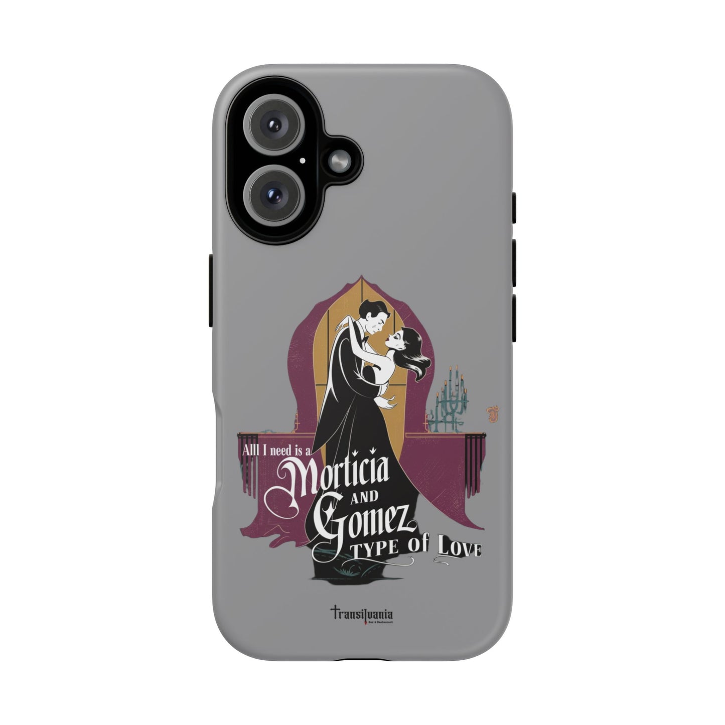 Morticia and Gomez Love Phone Case - Stylish Tough Protection with Gothic Charm