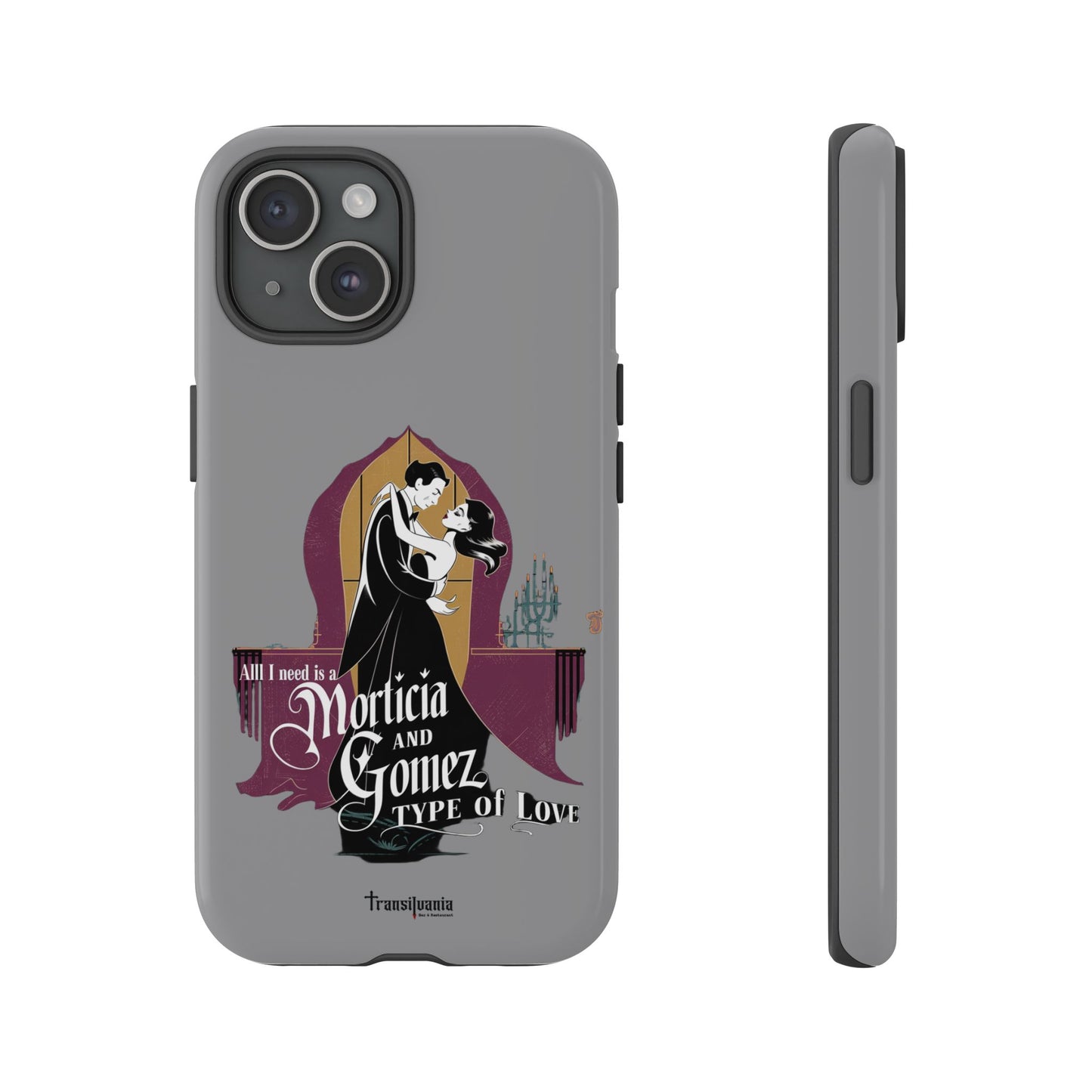 Morticia and Gomez Love Phone Case - Stylish Tough Protection with Gothic Charm