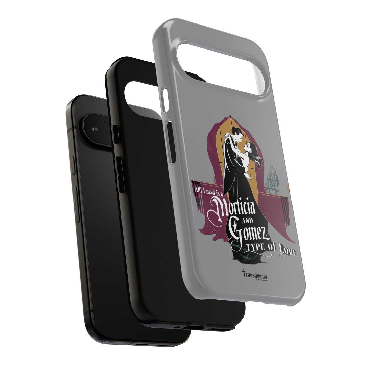 Morticia and Gomez Love Phone Case - Stylish Tough Protection with Gothic Charm