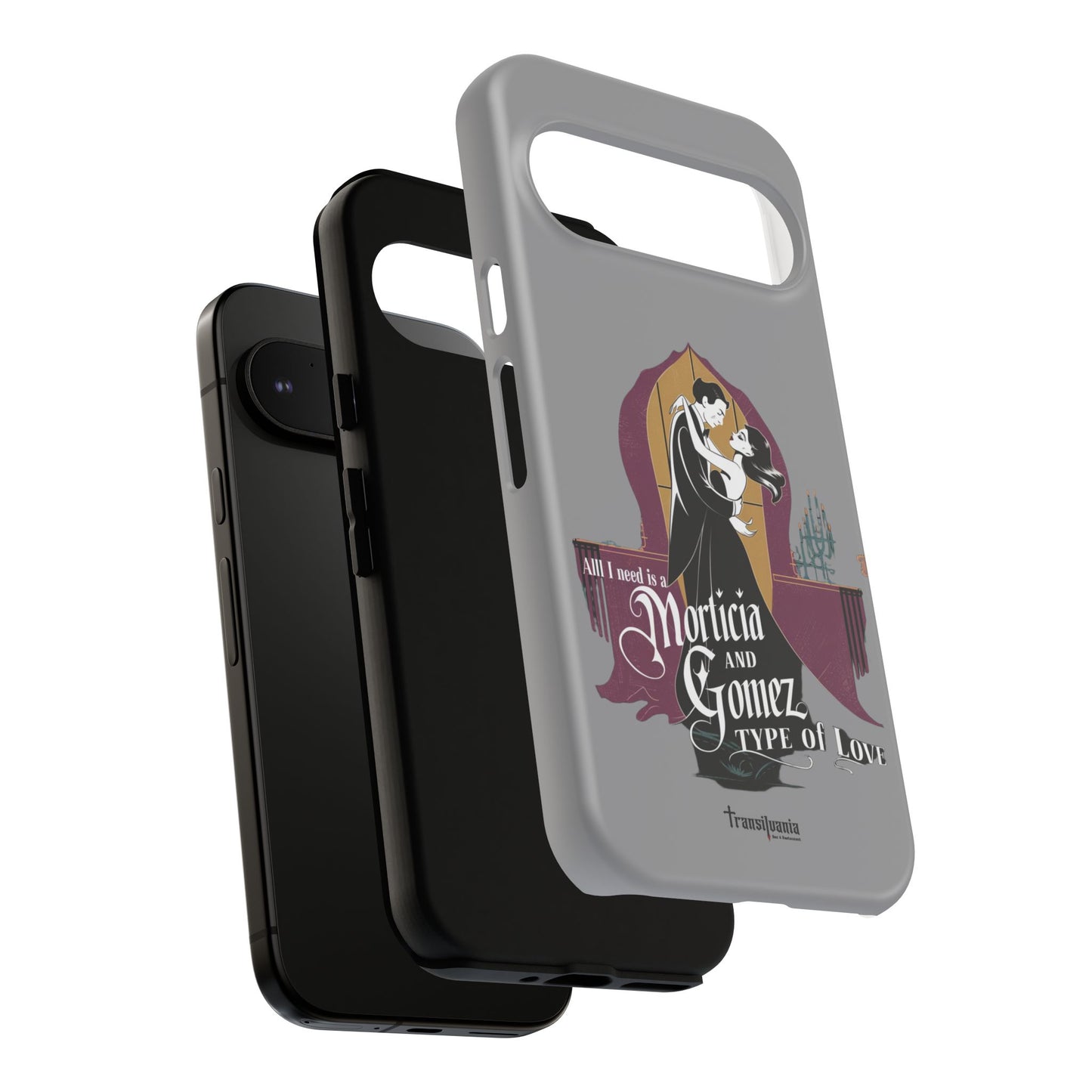 Morticia and Gomez Love Phone Case - Stylish Tough Protection with Gothic Charm