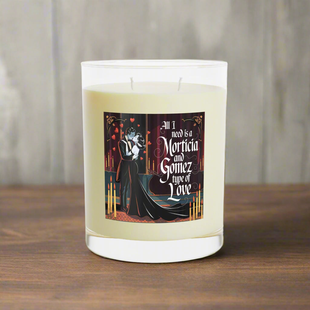 Morticia and Gomez Type of Love Scented Candle - 11oz Full Glass